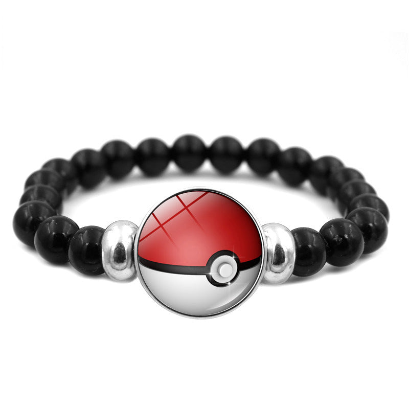 Adorable Black Bead Snap Button Bracelet,A Perfect Gift for Friends and Family,B04