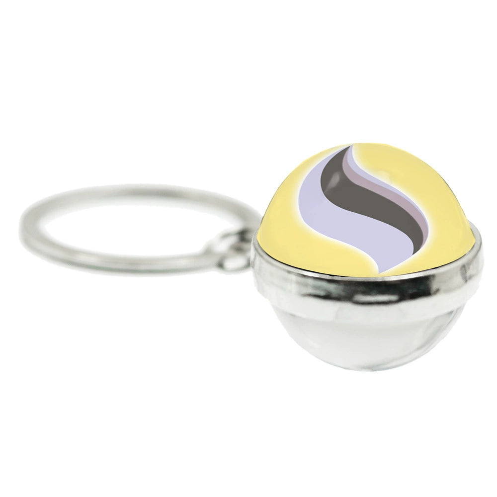 Mega Evolution 20MM Double-Sided Spherical Keychain,A Perfect Gift for Friends and Family,010