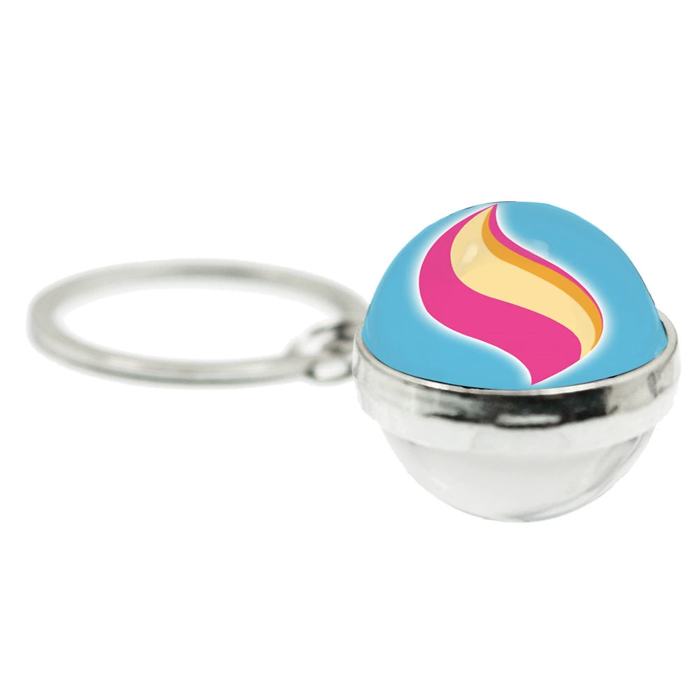 Mega Evolution 20MM Double-Sided Spherical Keychain,A Perfect Gift for Friends and Family,010