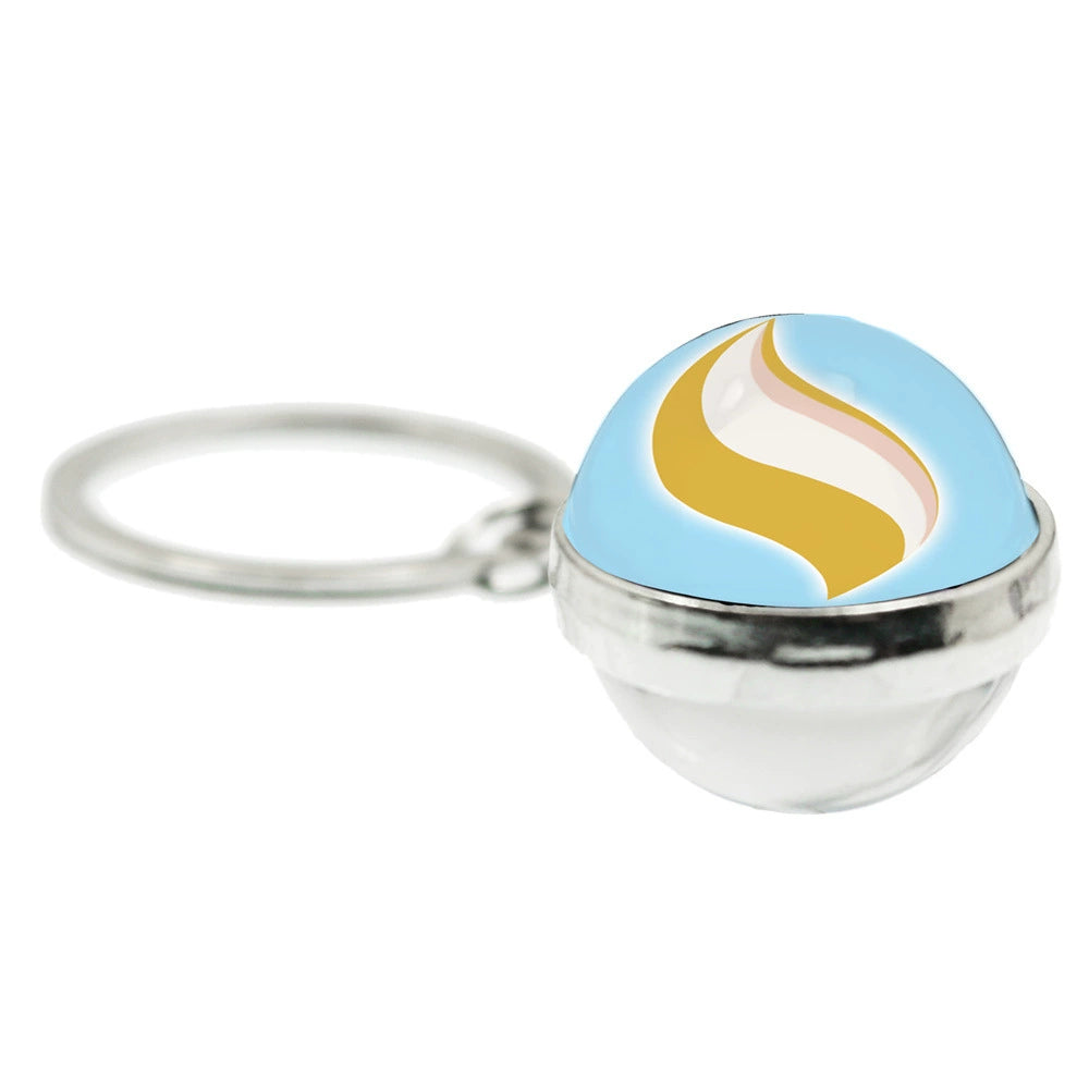 Mega Evolution 20MM Double-Sided Spherical Keychain,A Perfect Gift for Friends and Family,010