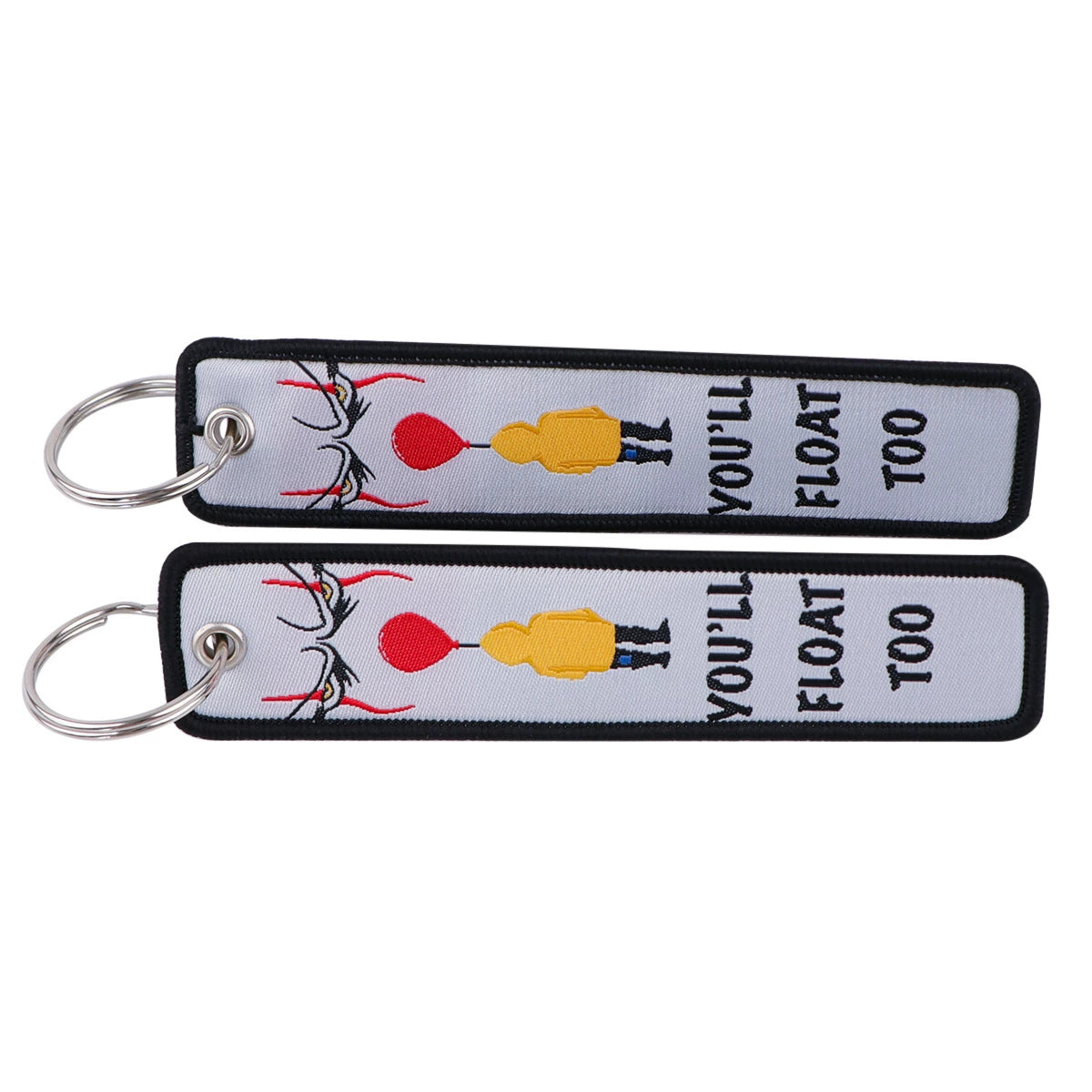 Halloween Cartoon Horror Woven Lanyard Keychain – Fabric Badge Holder for Students & Campus Use,029