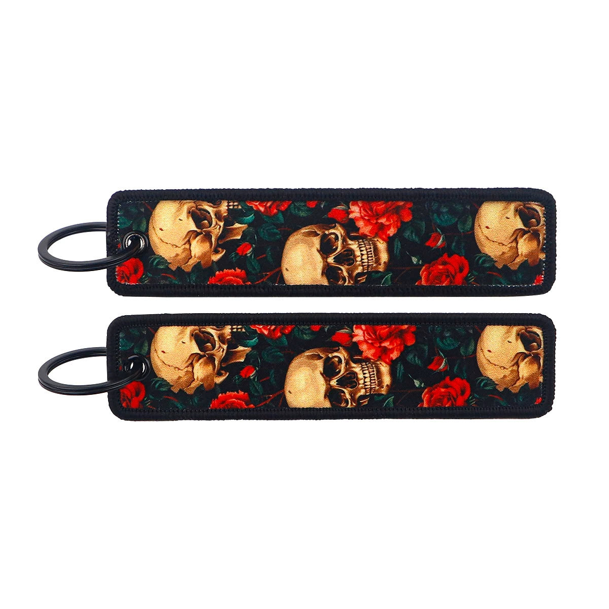 Halloween Cartoon Horror Woven Lanyard Keychain – Fabric Badge Holder for Students & Campus Use,029