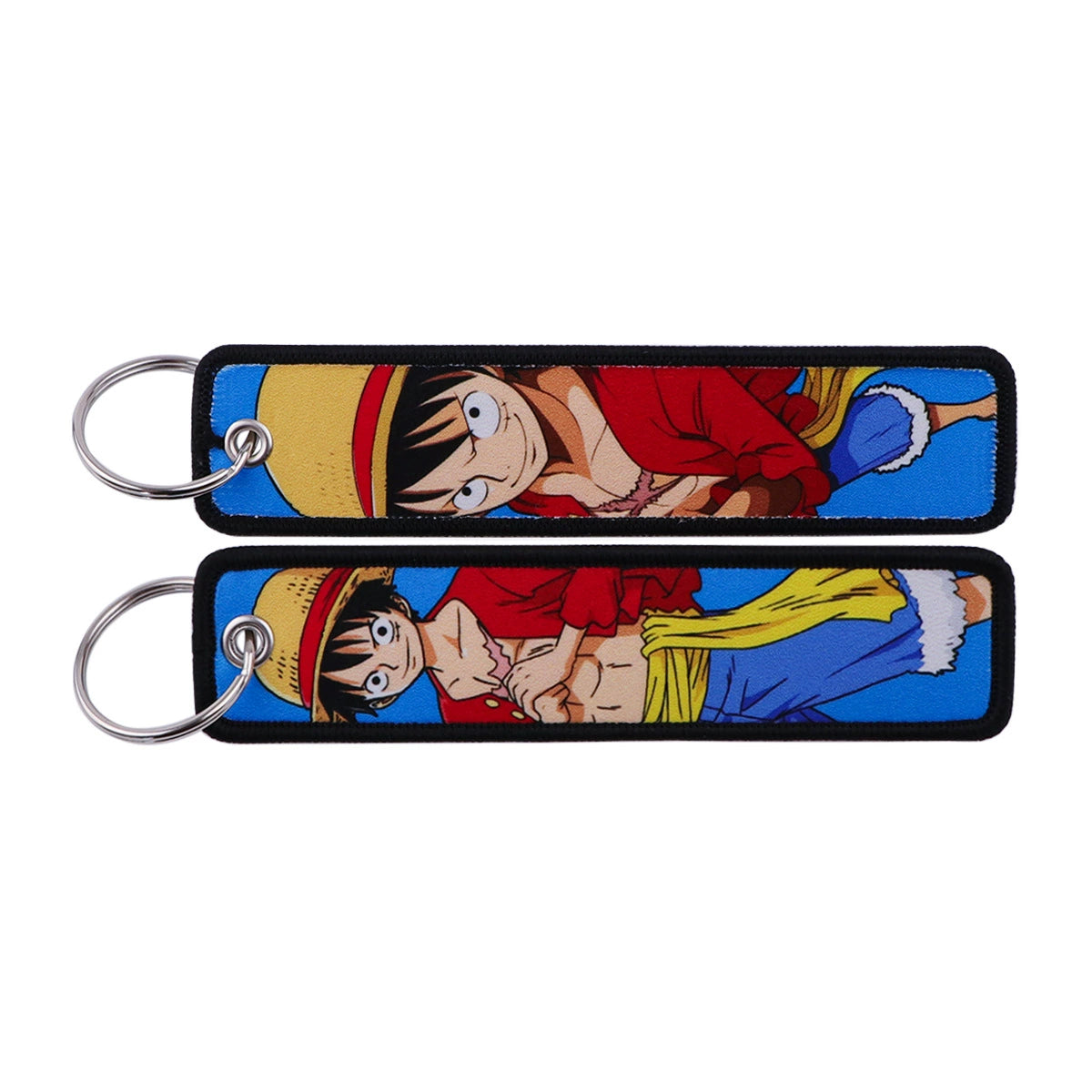 One Piece Luffy Woven Label Keychain, Zoro Cartoon Keychain, Bag Pendant Accessory,018
