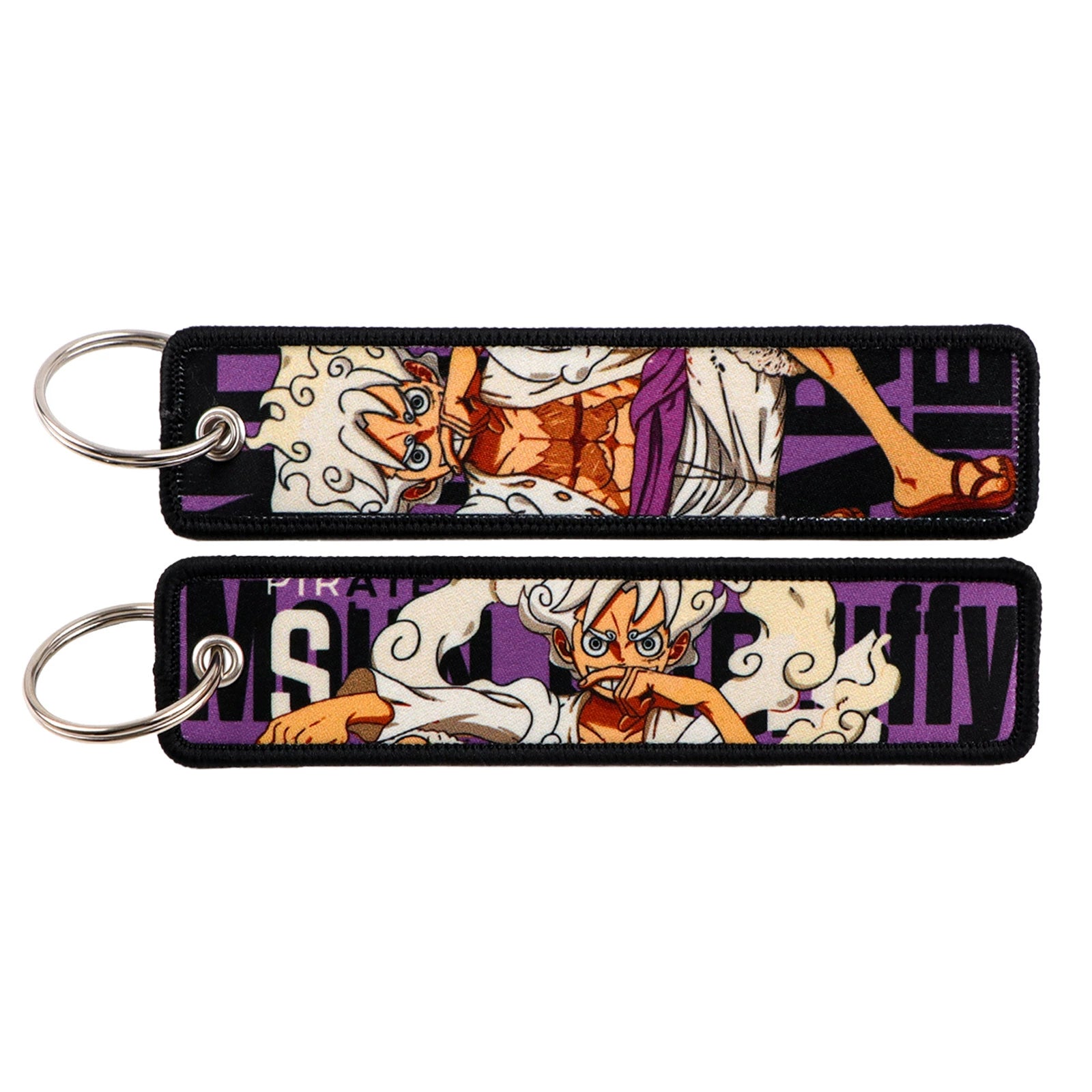 One Piece Luffy Woven Label Keychain, Zoro Cartoon Keychain, Bag Pendant Accessory,018