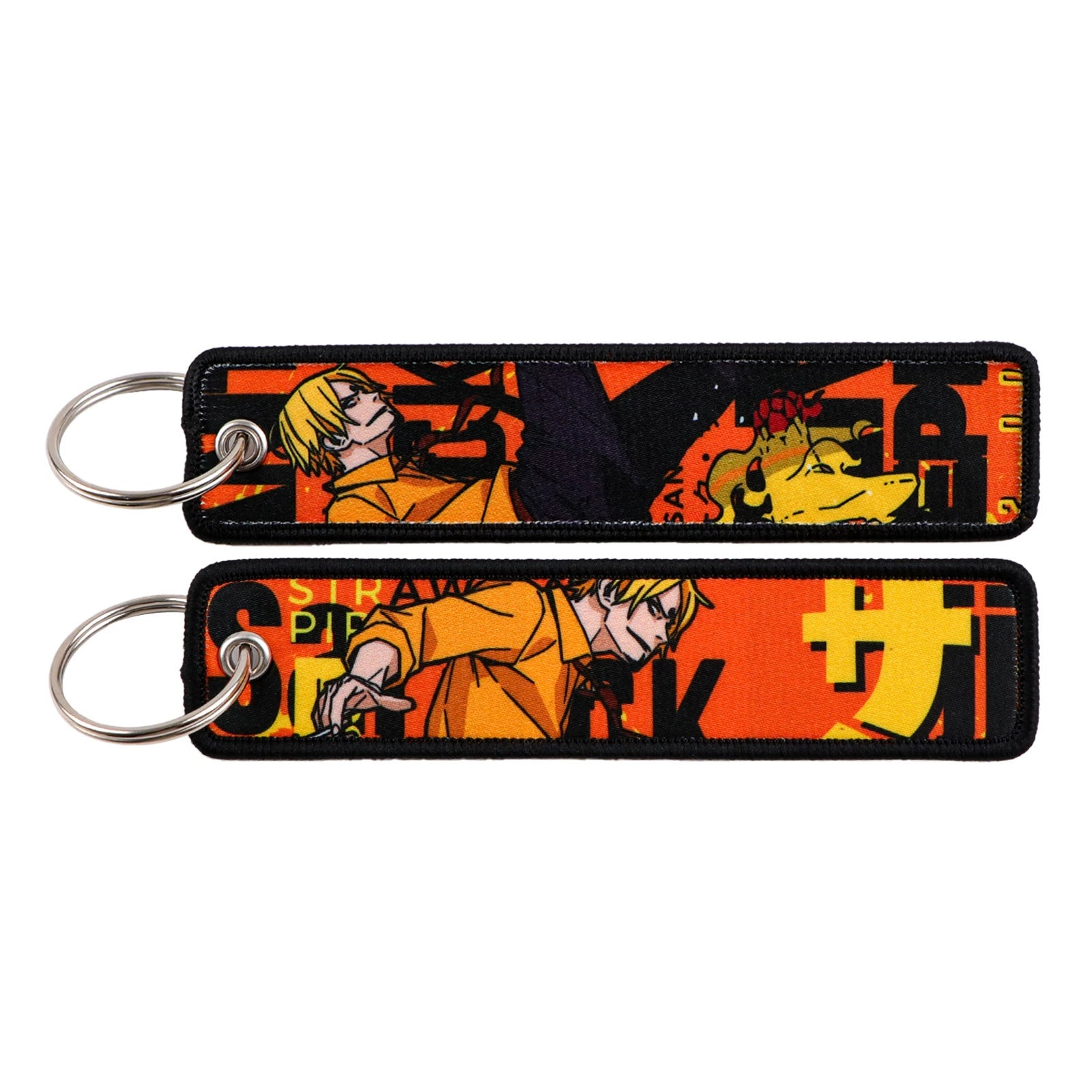 One Piece Luffy Woven Label Keychain, Zoro Cartoon Keychain, Bag Pendant Accessory,018