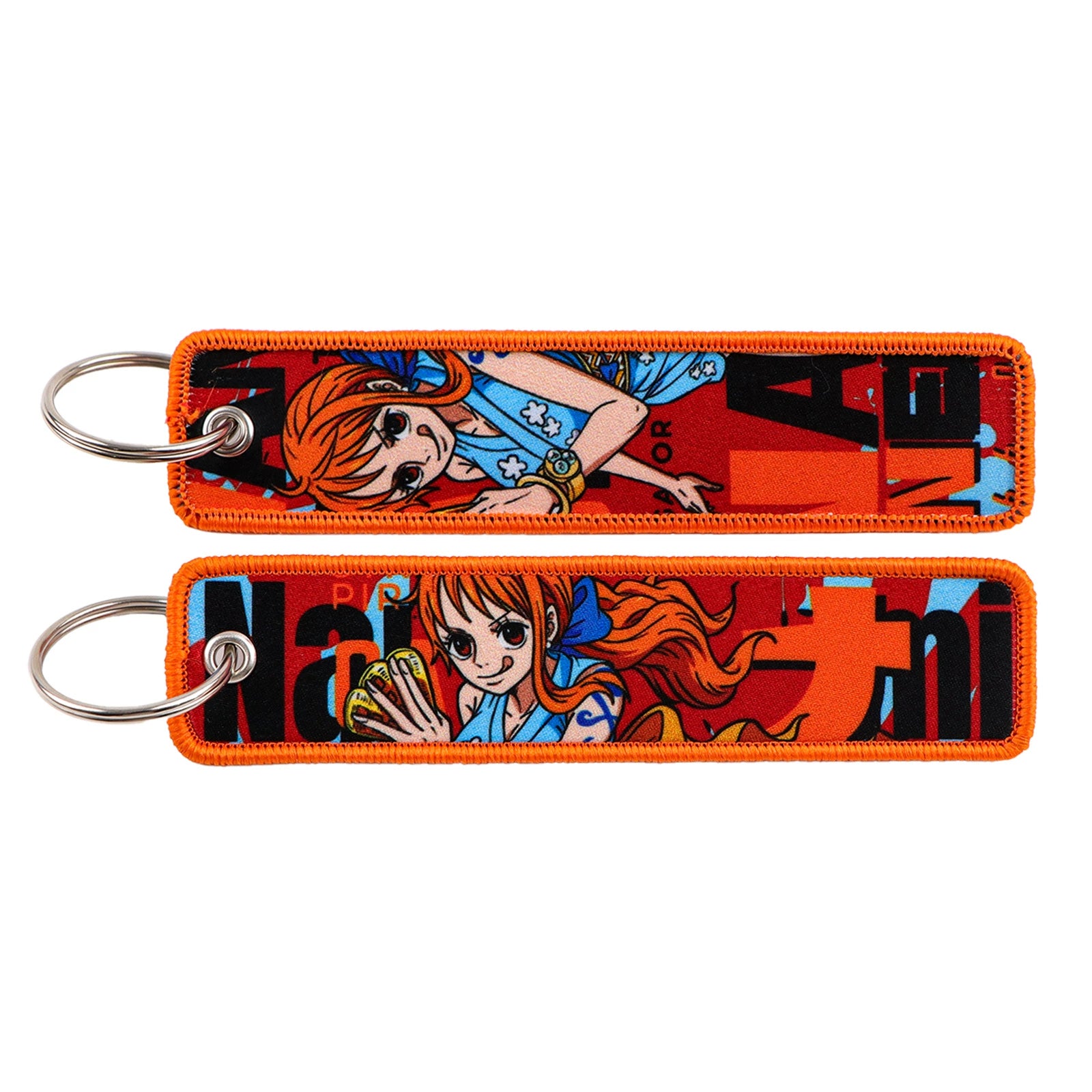 One Piece Luffy Woven Label Keychain, Zoro Cartoon Keychain, Bag Pendant Accessory,018