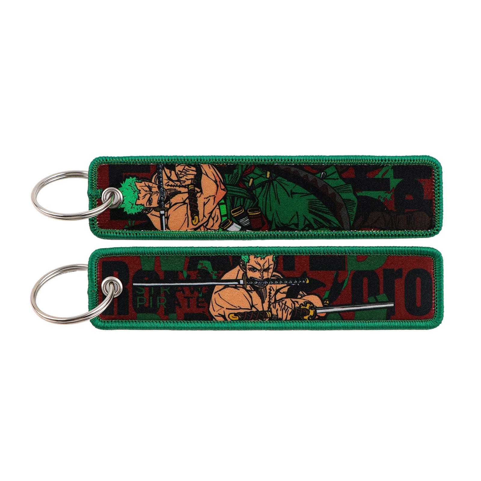 One Piece Luffy Woven Label Keychain, Zoro Cartoon Keychain, Bag Pendant Accessory,018