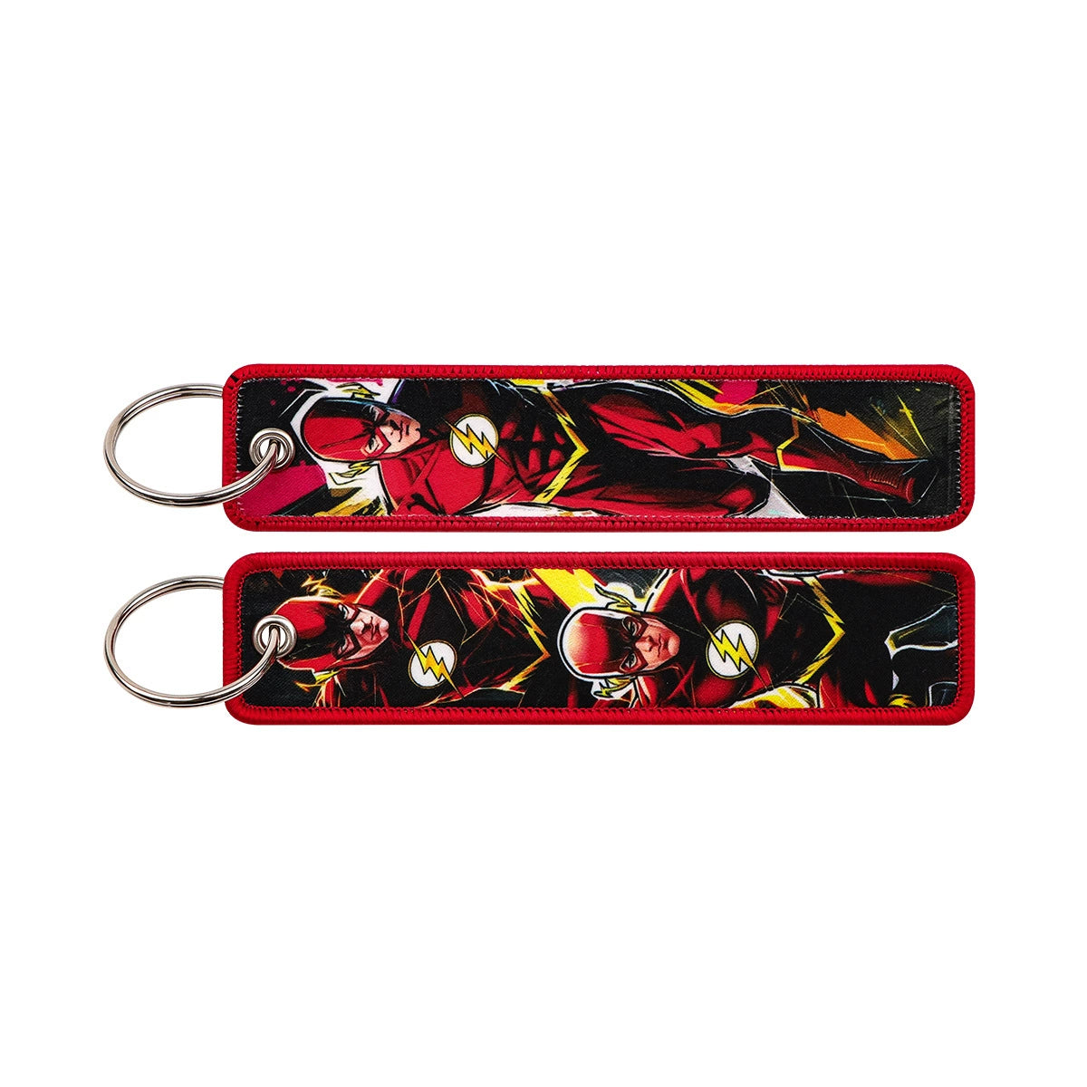 Cartoon Hero Lanyard Keychain – Woven Fabric ID Badge Holder for Students & Office Use,028