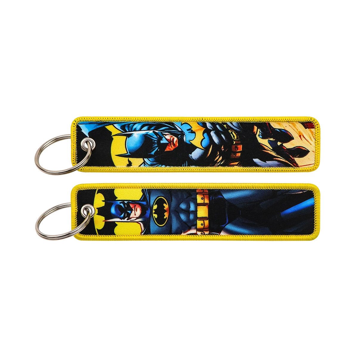 Cartoon Hero Lanyard Keychain – Woven Fabric ID Badge Holder for Students & Office Use,028