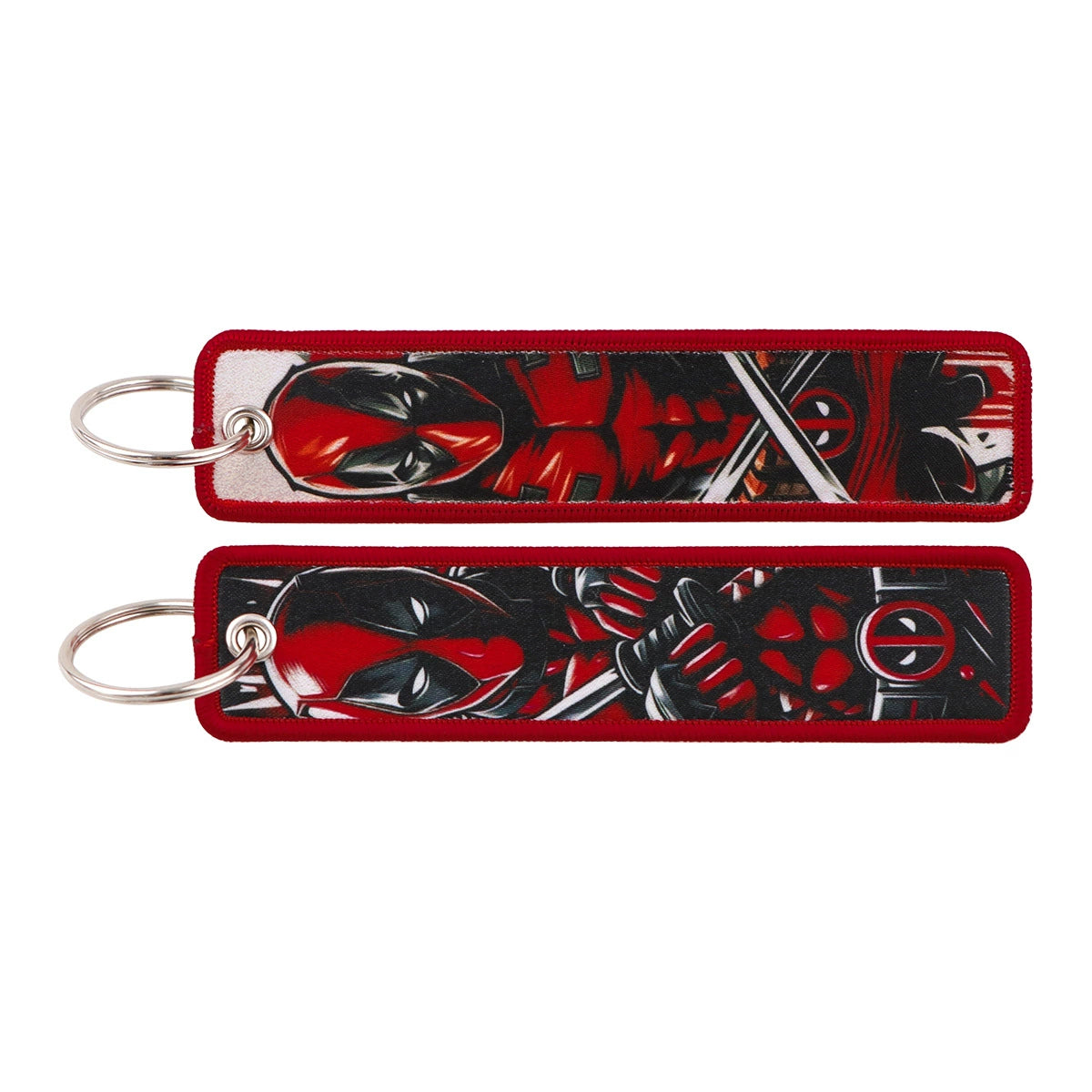 Cartoon Hero Lanyard Keychain – Woven Fabric ID Badge Holder for Students & Office Use,028