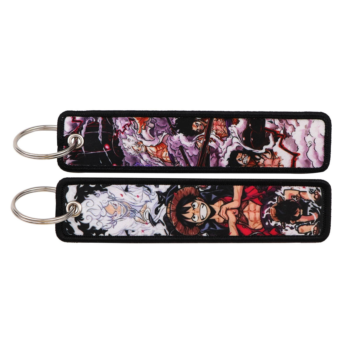 One Piece Luffy Woven Label Keychain, Zoro Cartoon Keychain, Bag Pendant Accessory,018