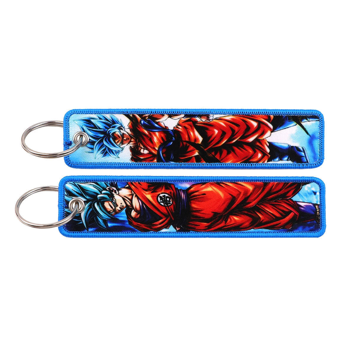 Dragon Ball Woven Keychain Lanyard - Goku & Vegeta Cartoon Character Campus Strap,Fabric Craft Pendant,022