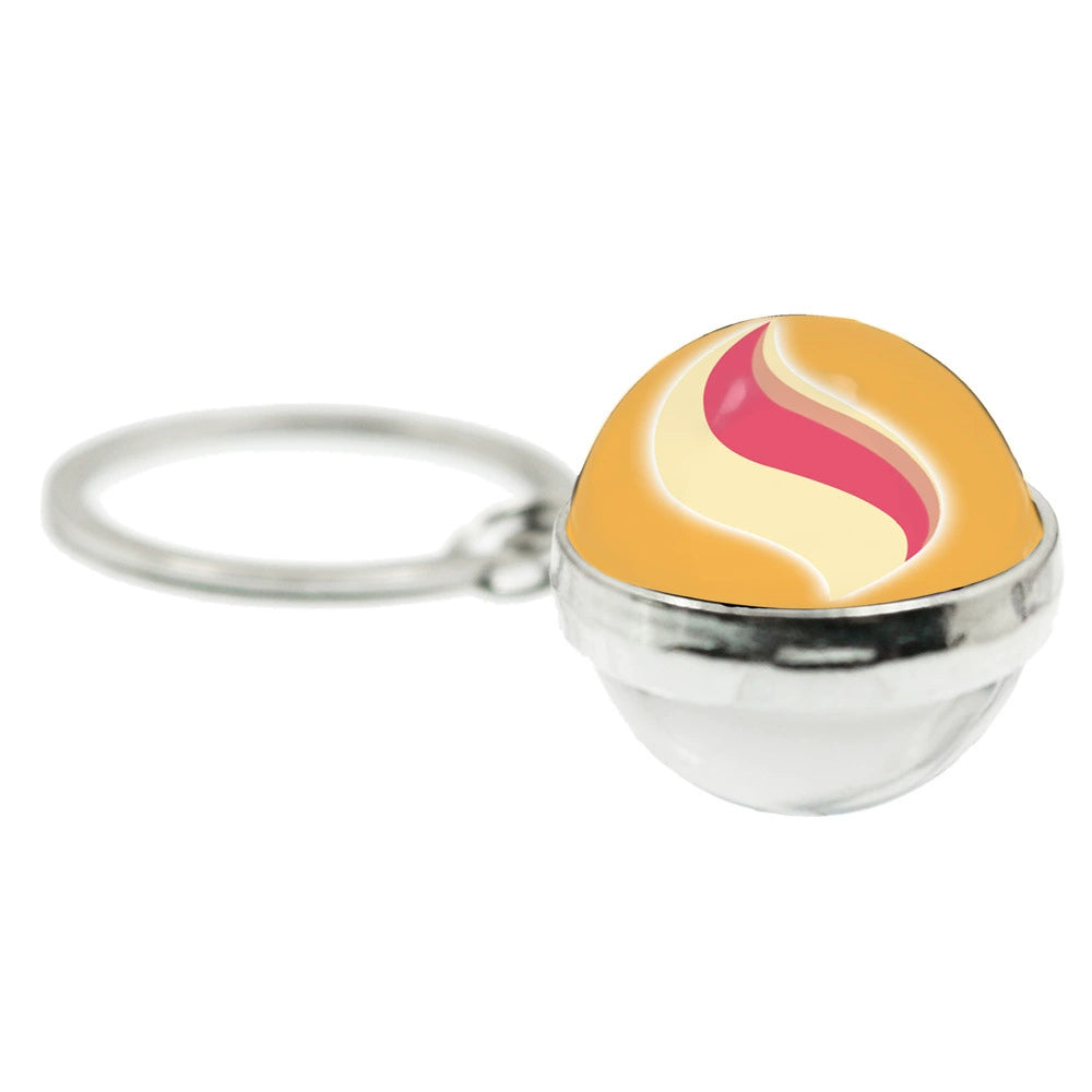 Mega Evolution 20MM Double-Sided Spherical Keychain,A Perfect Gift for Friends and Family,010