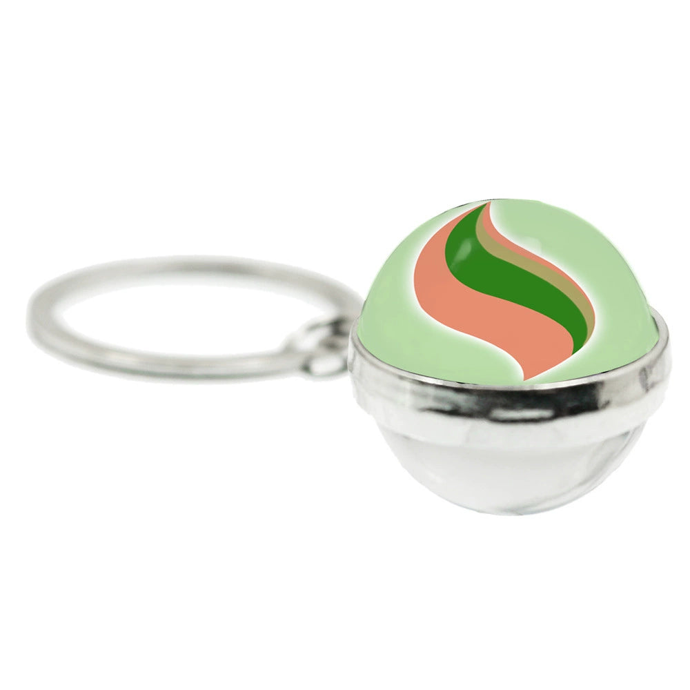 Mega Evolution 20MM Double-Sided Spherical Keychain,A Perfect Gift for Friends and Family,010