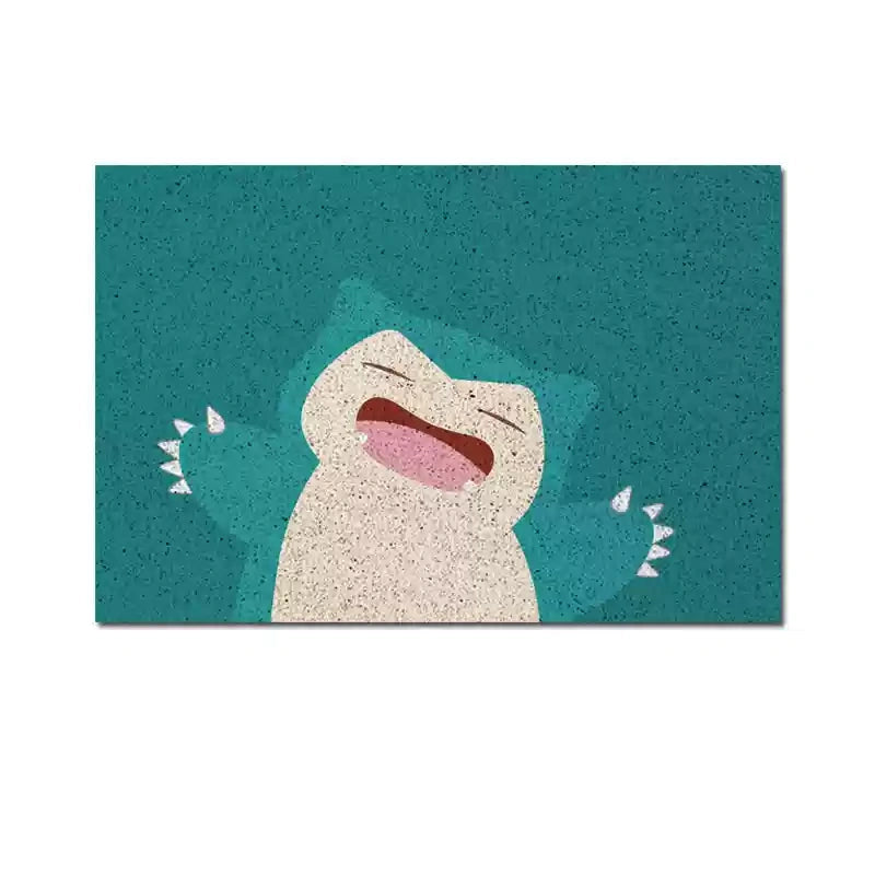 Snorlax Anime Silky Loop Entrance Mat,Perfect for Anime Fans,B-C-1093