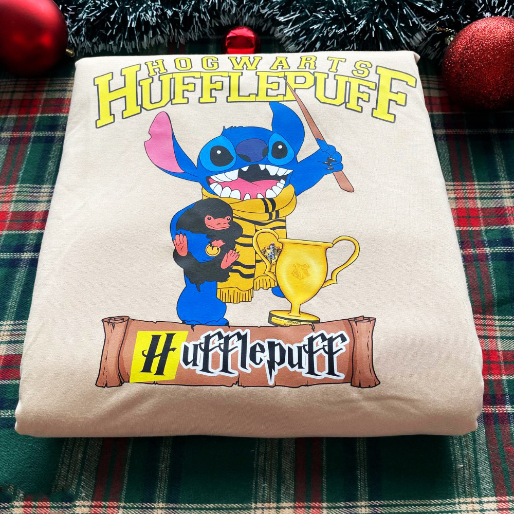 Stitch Harry Potter Hogwarts Four Houses Crewneck,Gift For Family,H-C-106