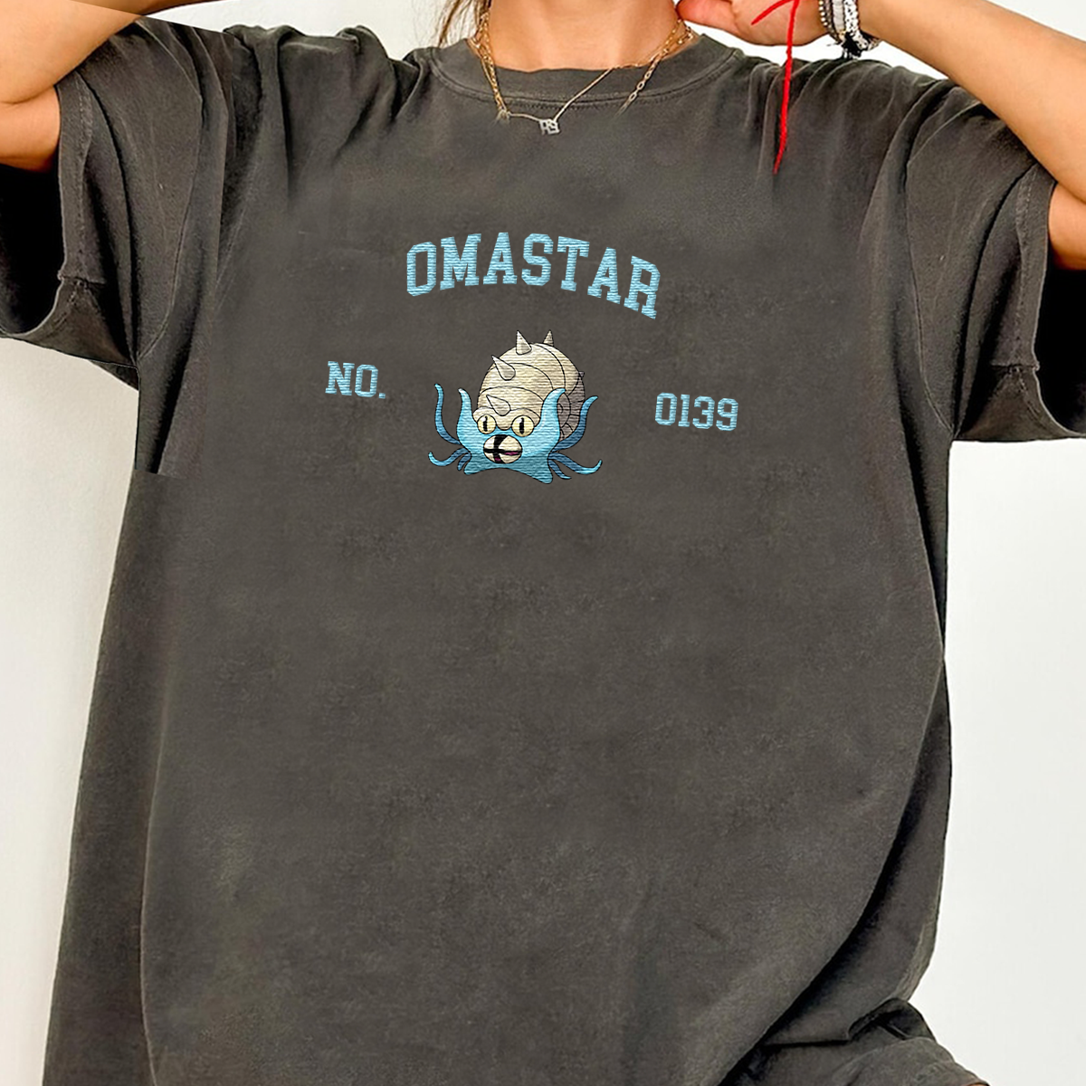 Omastar Adorable Anime-Themed Embroidered T-Shirt,Crewneck,Hoodie-Trendy Versatile and a Thoughtful Gift for Friends,H-C-1697