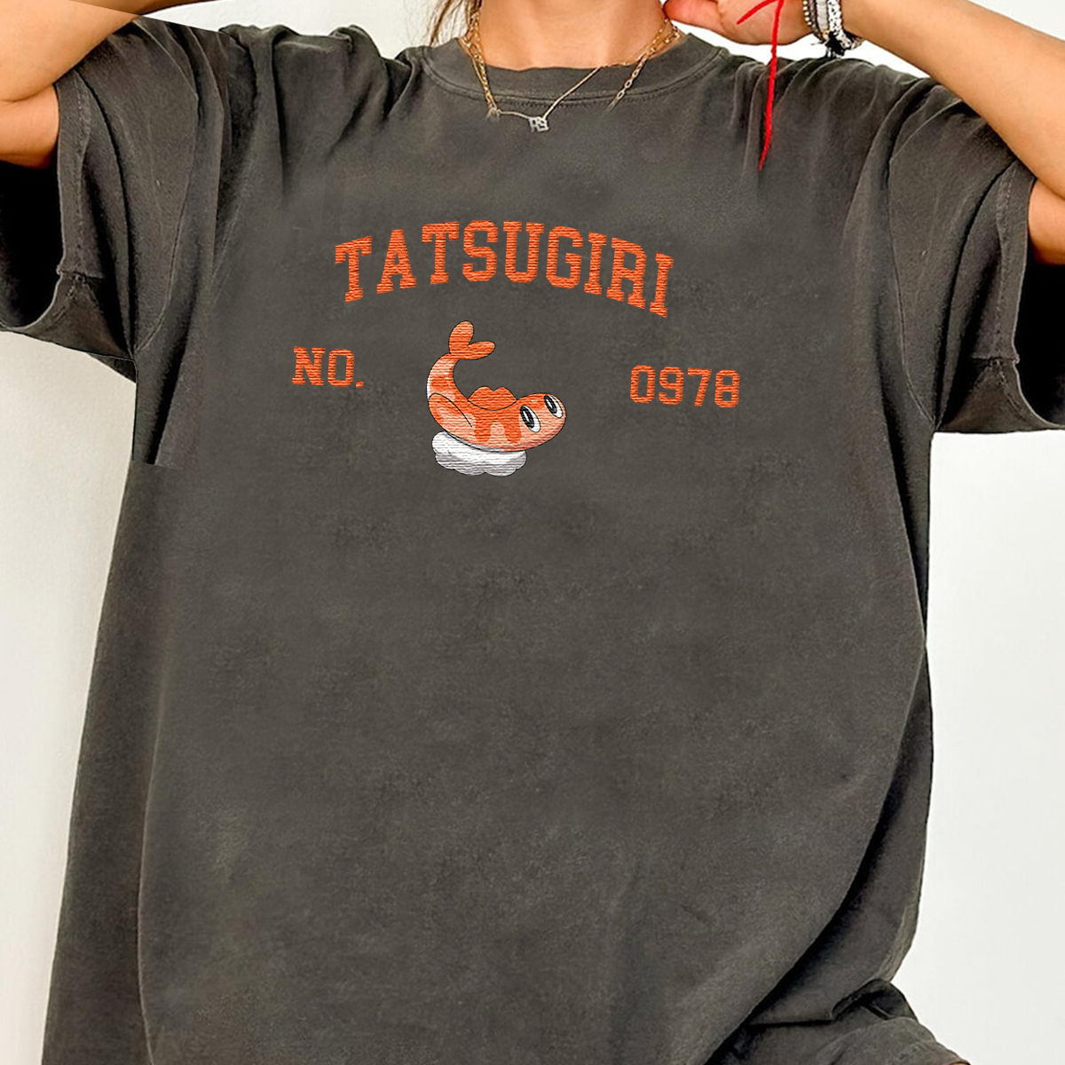 Tatsugiri Adorable Anime-Themed Embroidered T-Shirt,Crewneck,Hoodie-Trendy Versatile and a Thoughtful Gift for Friends,H-C-1618