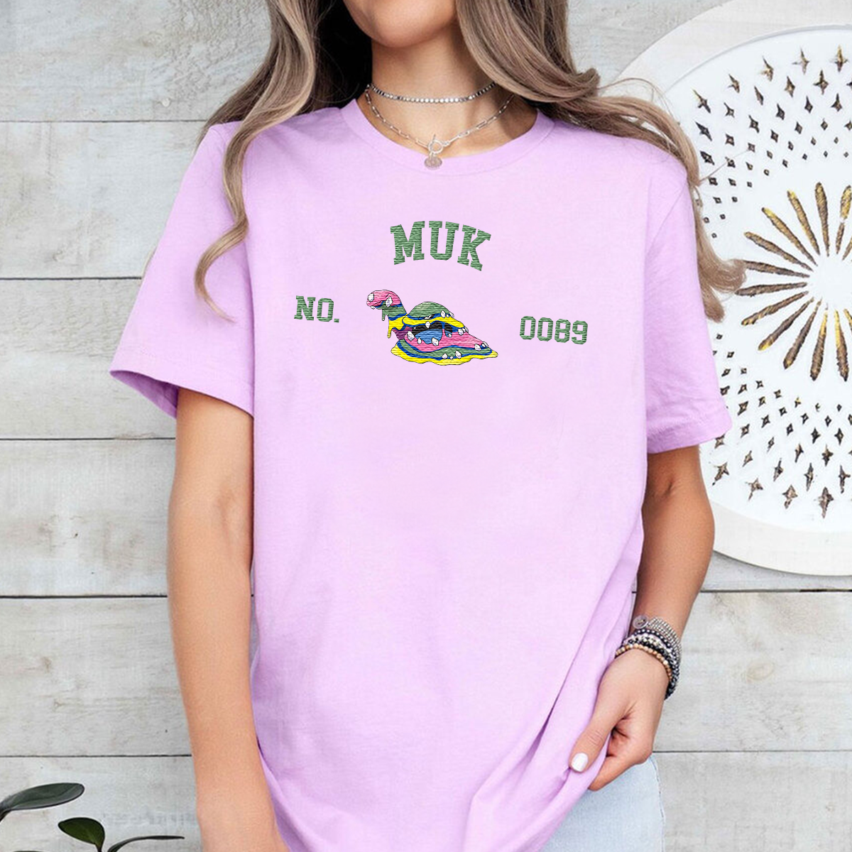 Muk Adorable Anime-Themed Embroidered T-Shirt,Crewneck,Hoodie-Trendy Versatile and a Thoughtful Gift for Friends,H-C-1608