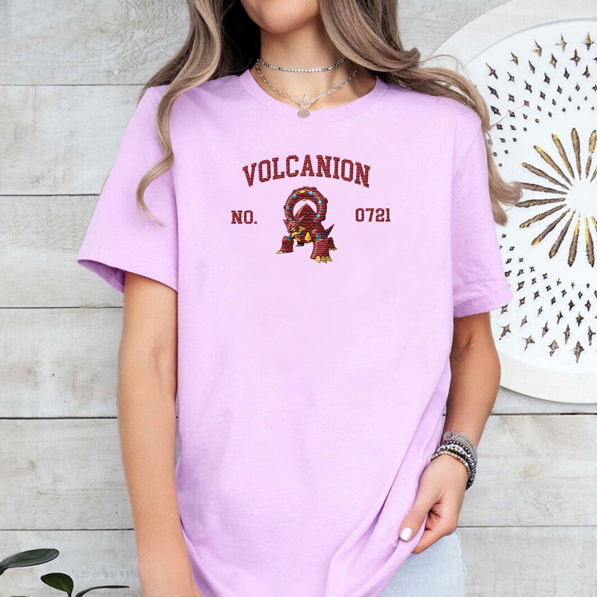 Volcanion Adorable Anime-Themed Embroidered T-Shirt,Crewneck,Hoodie-Trendy Versatile and a Thoughtful Gift for Friends,H-C-1557