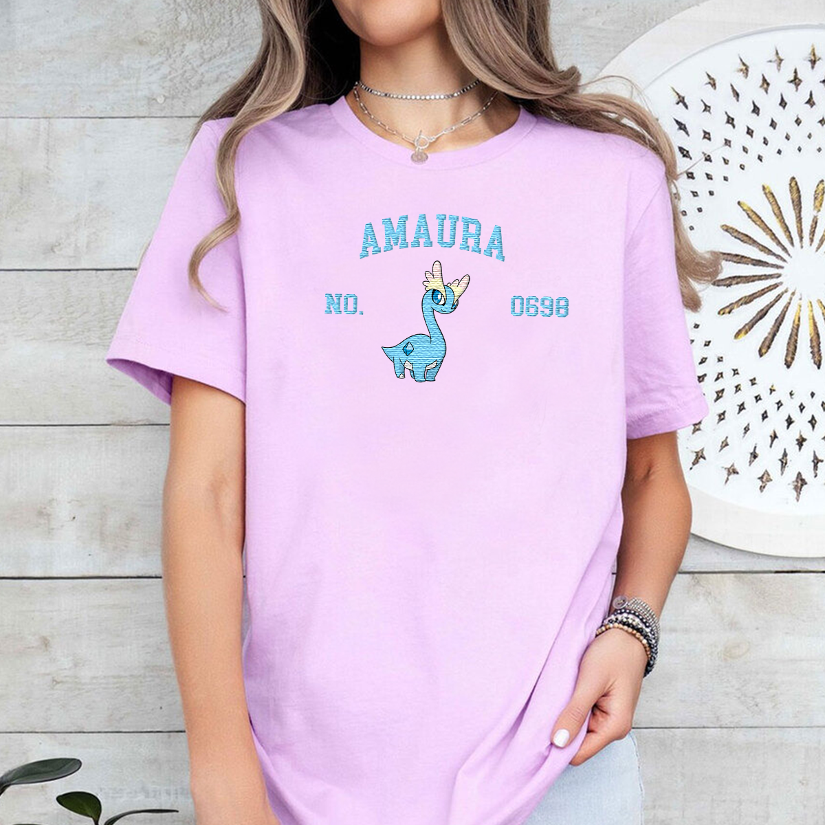 Amaura Adorable Anime-Themed Embroidered T-Shirt,Crewneck,Hoodie-Trendy Versatile and a Thoughtful Gift for Friends,H-C-1568