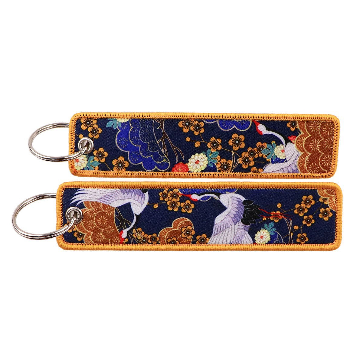 Cartoon Animal Eagle Beak Keychain Pendant,Japanese Style Wave Jacquard Keychain,Keychain with Traditional Chinese Style Lanyard Decoration,015