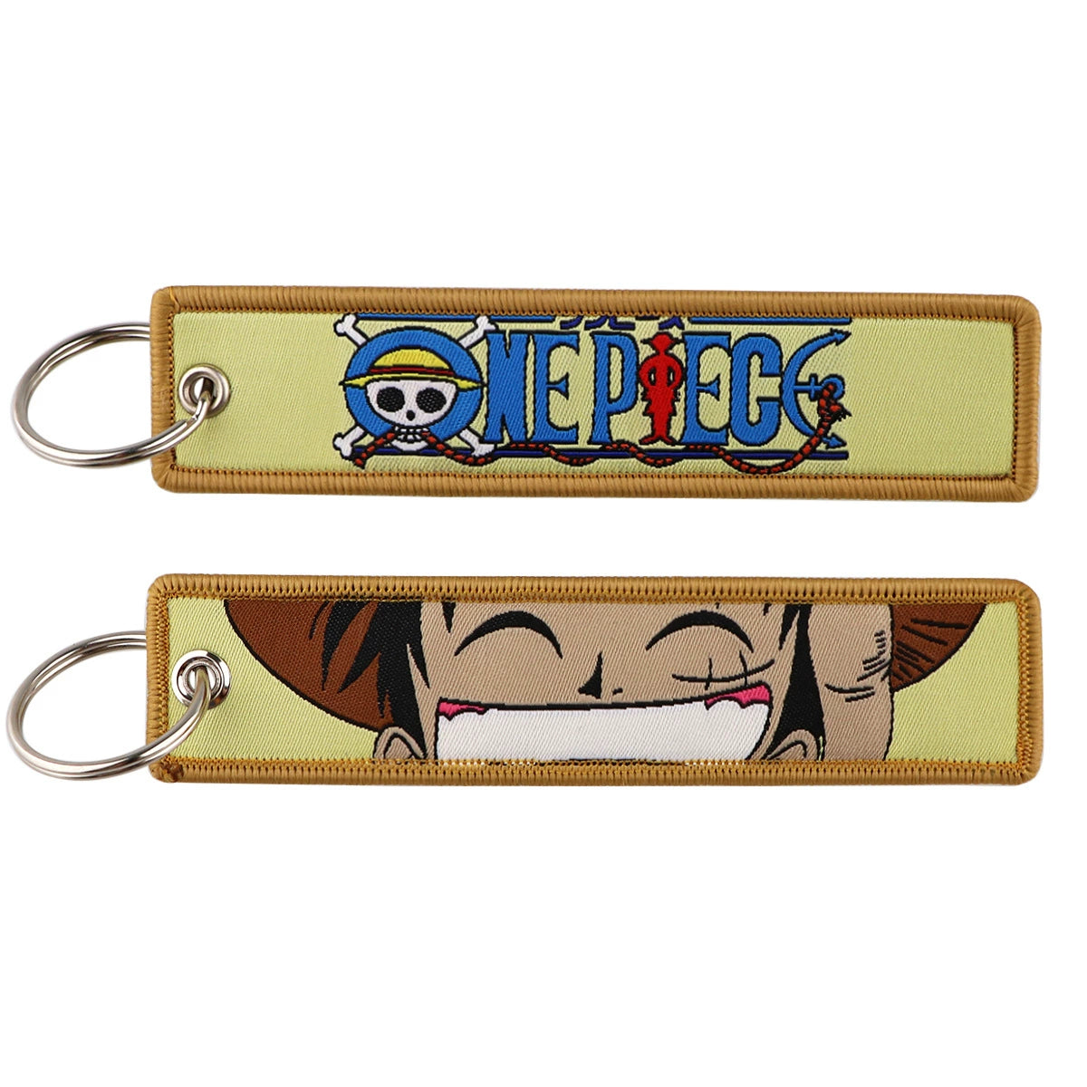 One Piece Luffy Woven Label Keychain, Zoro Cartoon Keychain, Bag Pendant Accessory,018