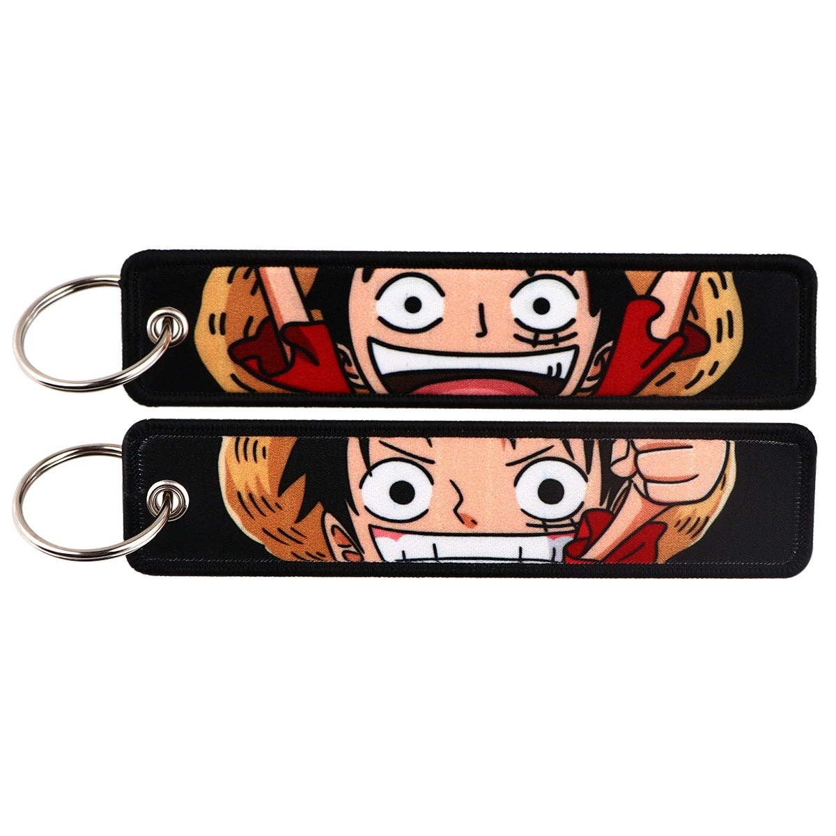 One Piece Luffy Woven Label Keychain, Zoro Cartoon Keychain, Bag Pendant Accessory,018