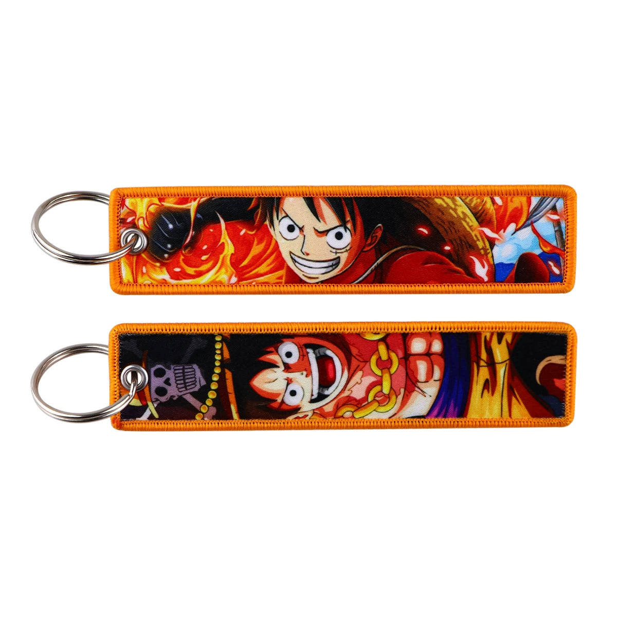 One Piece Luffy Woven Label Keychain, Zoro Cartoon Keychain, Bag Pendant Accessory,018