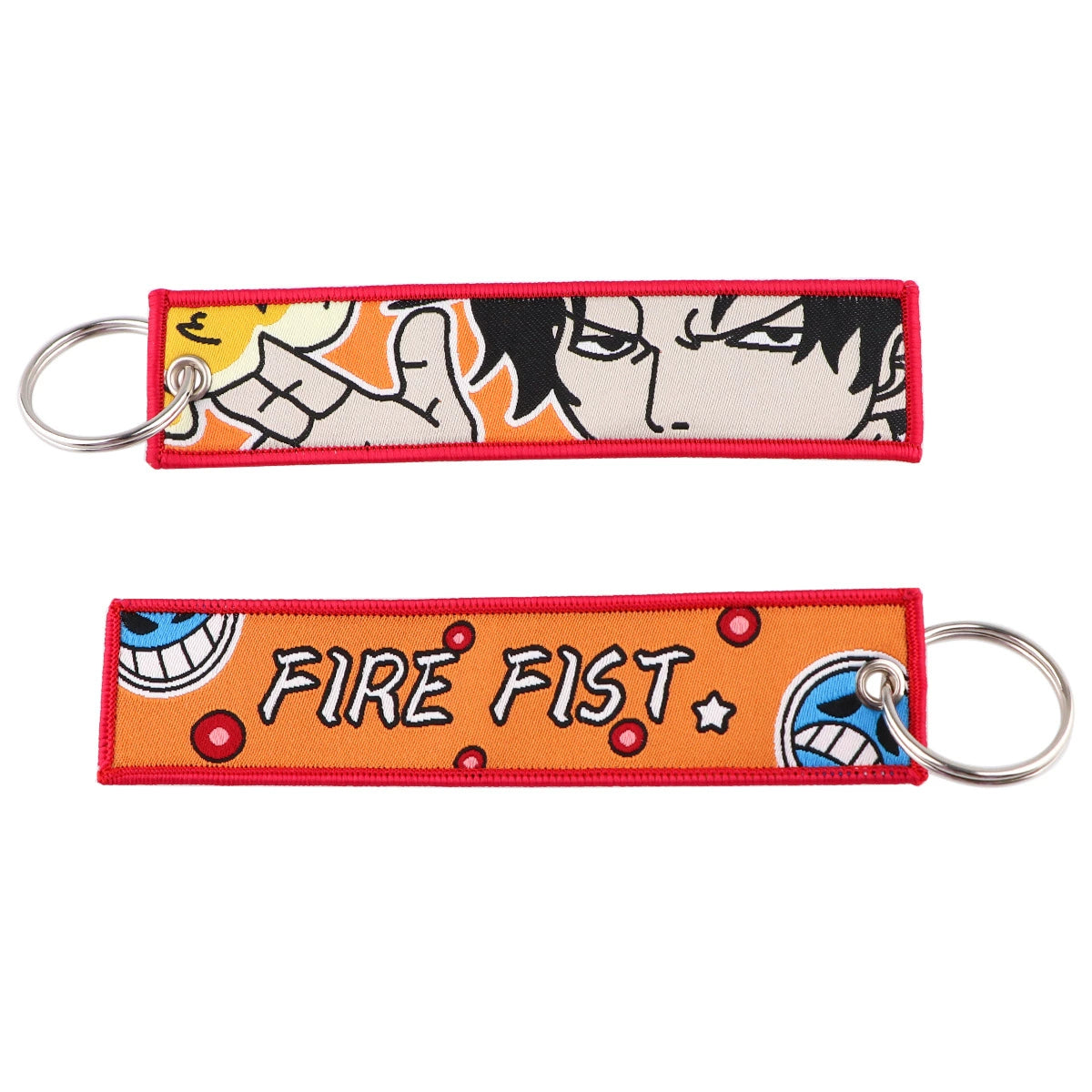 One Piece Luffy Woven Label Keychain, Zoro Cartoon Keychain, Bag Pendant Accessory,018