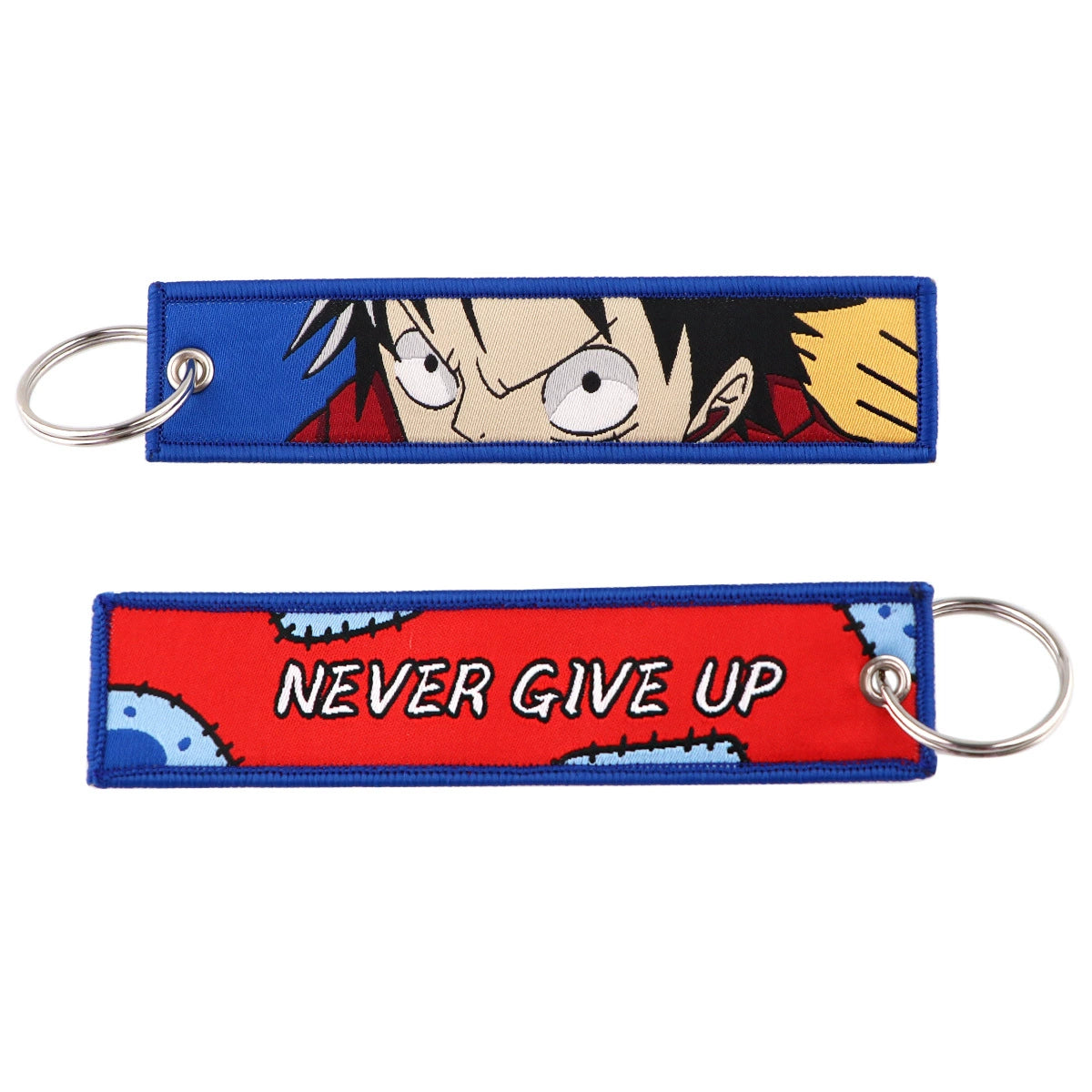 One Piece Luffy Woven Label Keychain, Zoro Cartoon Keychain, Bag Pendant Accessory,018