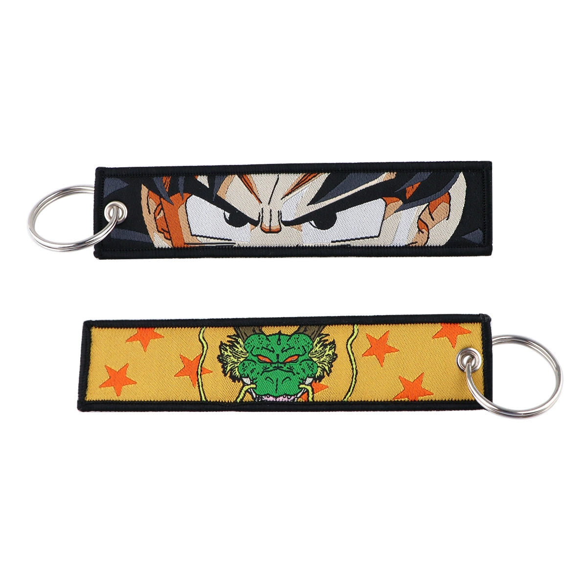Dragon Ball Woven Keychain Lanyard - Goku & Vegeta Cartoon Character Campus Strap,Fabric Craft Pendant,022