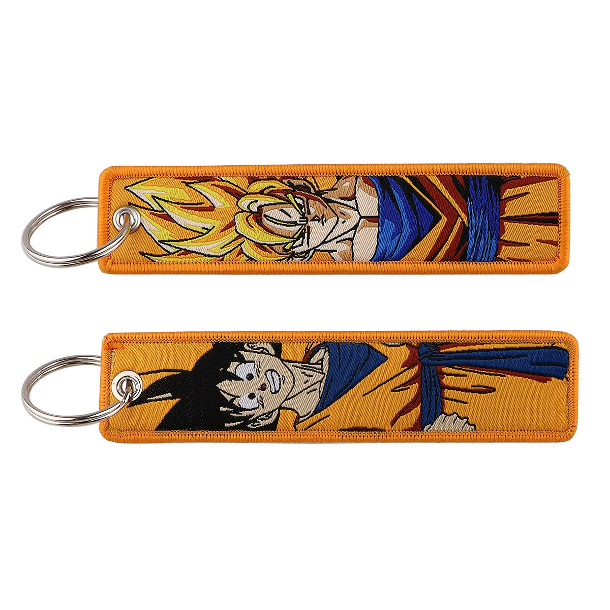 Dragon Ball Woven Keychain Lanyard - Goku & Vegeta Cartoon Character Campus Strap,Fabric Craft Pendant,022