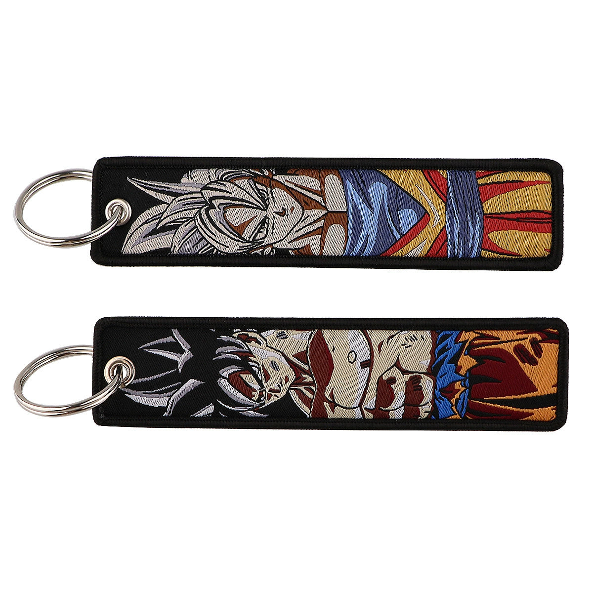 Dragon Ball Woven Keychain Lanyard - Goku & Vegeta Cartoon Character Campus Strap,Fabric Craft Pendant,022
