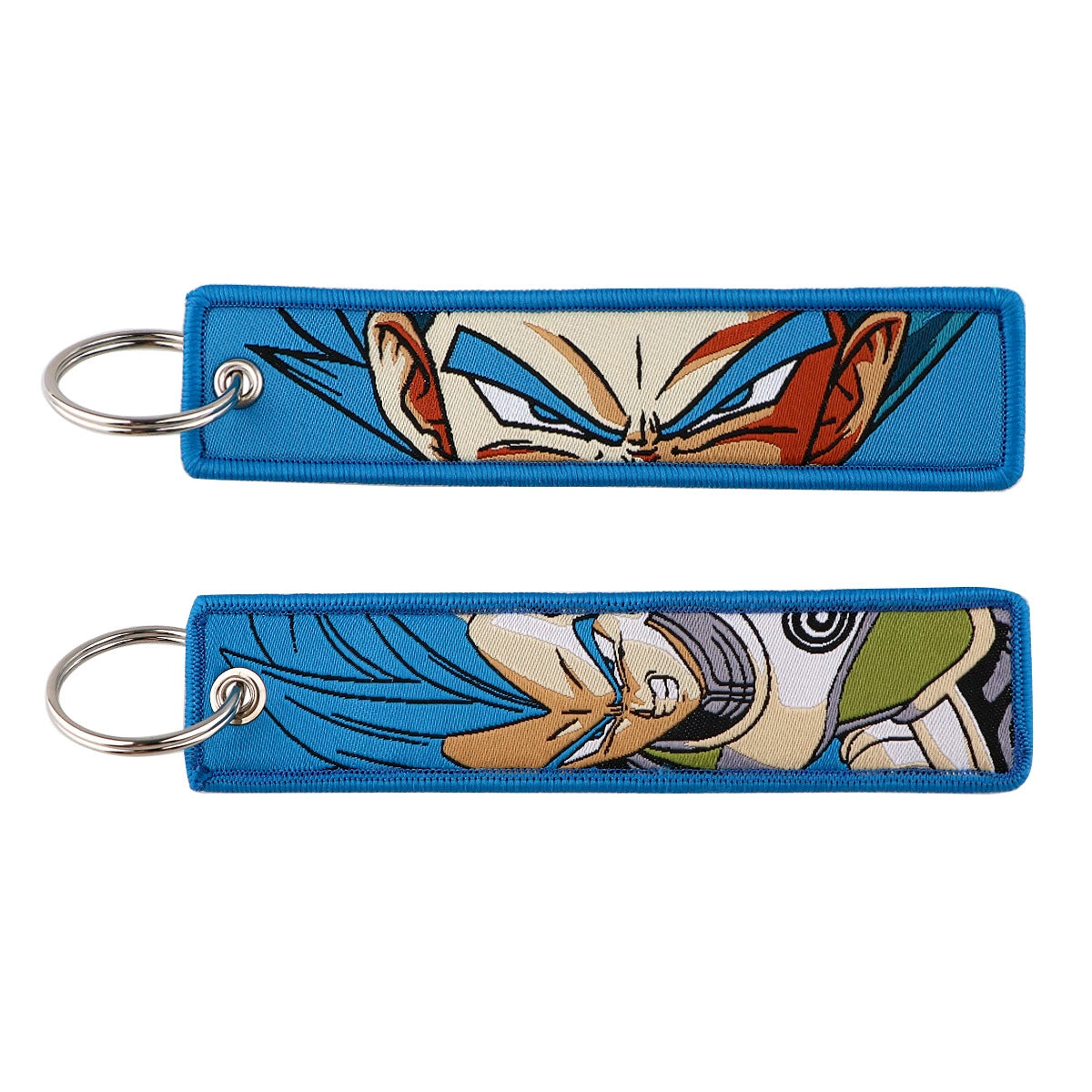 Dragon Ball Woven Keychain Lanyard - Goku & Vegeta Cartoon Character Campus Strap,Fabric Craft Pendant,022