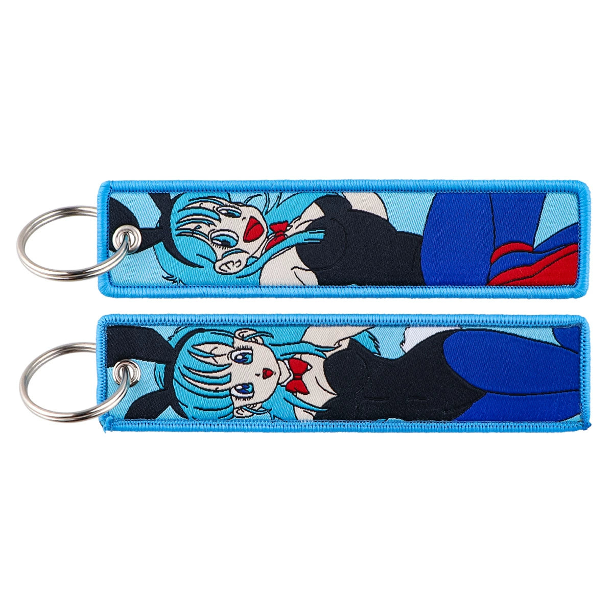 Dragon Ball Woven Keychain Lanyard - Goku & Vegeta Cartoon Character Campus Strap,Fabric Craft Pendant,022