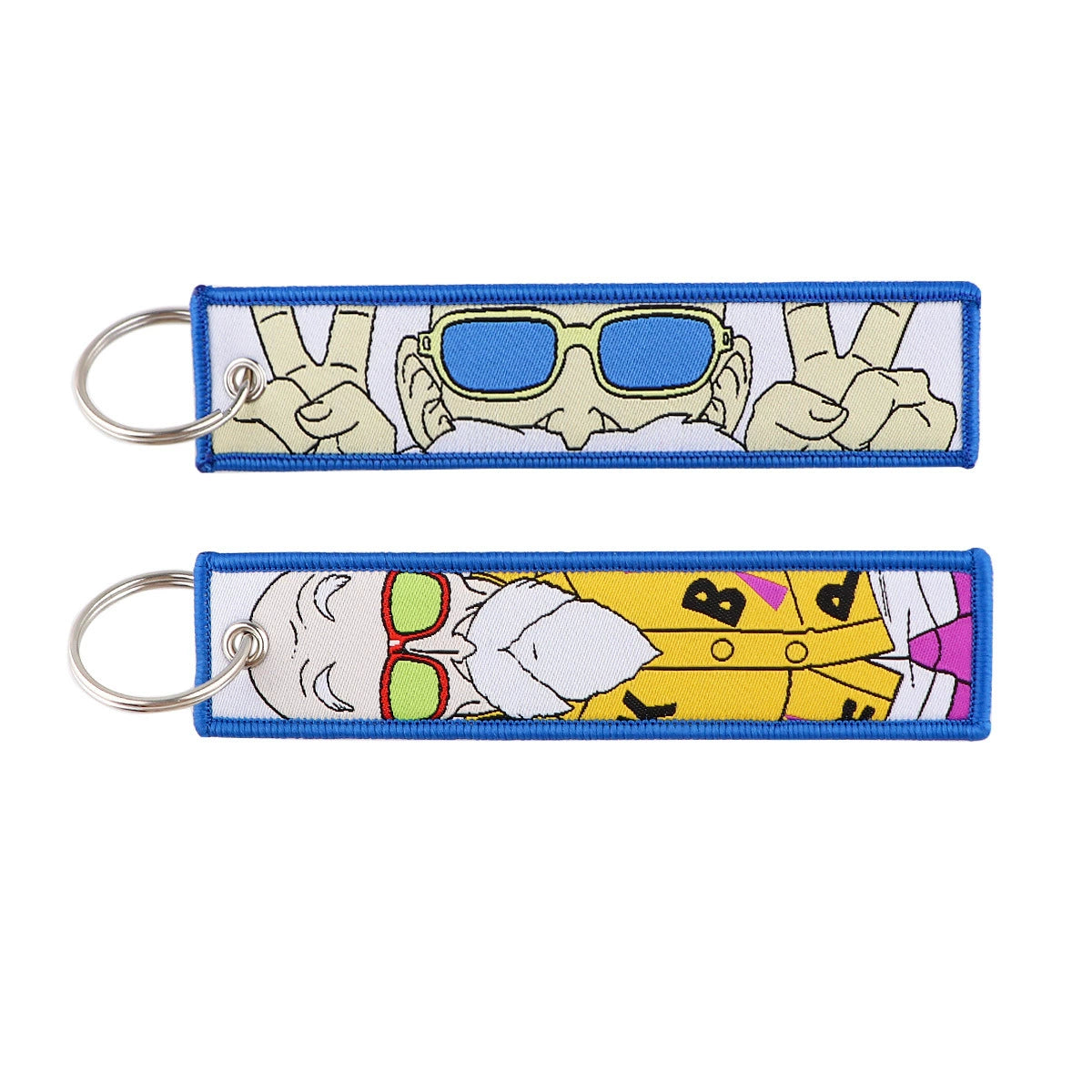 Dragon Ball Woven Keychain Lanyard - Goku & Vegeta Cartoon Character Campus Strap,Fabric Craft Pendant,022