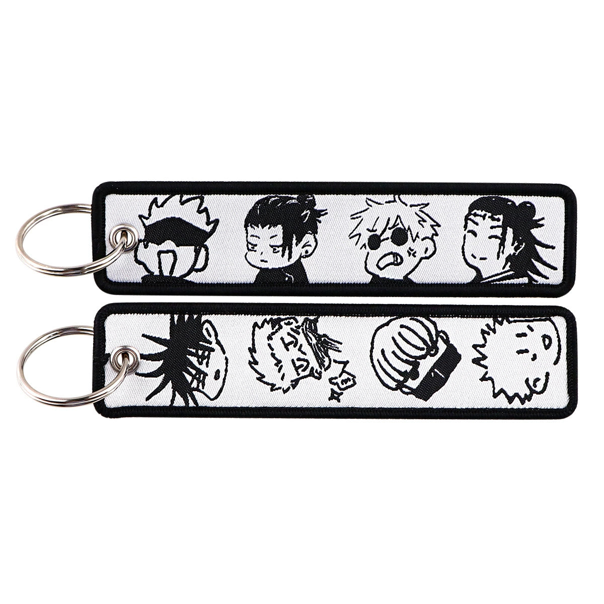 Jujutsu Kaisen Gojo Satoru Woven Lanyard Keychain – Anime Badge Holder & Fabric Strap,024