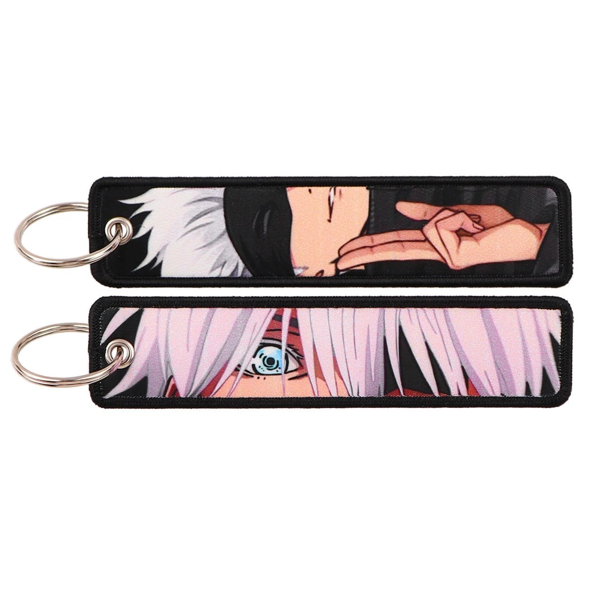 Jujutsu Kaisen Gojo Satoru Woven Lanyard Keychain – Anime Badge Holder & Fabric Strap,024