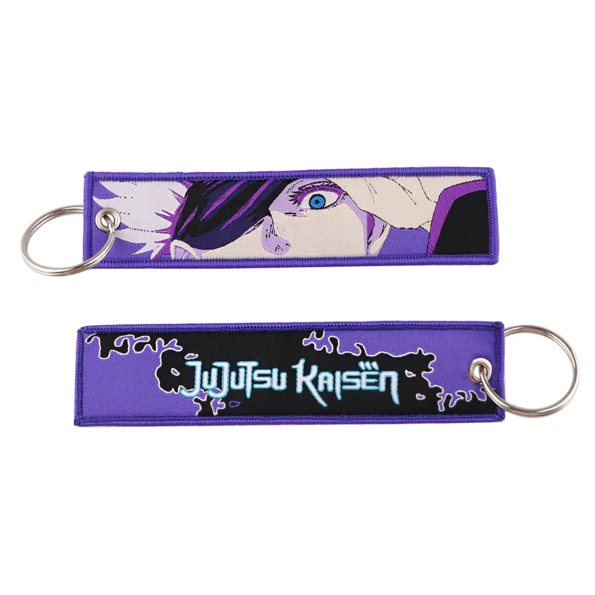 Jujutsu Kaisen Gojo Satoru Woven Lanyard Keychain – Anime Badge Holder & Fabric Strap,024