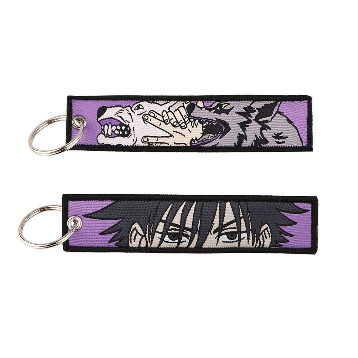 Jujutsu Kaisen Gojo Satoru Woven Lanyard Keychain – Anime Badge Holder & Fabric Strap,024