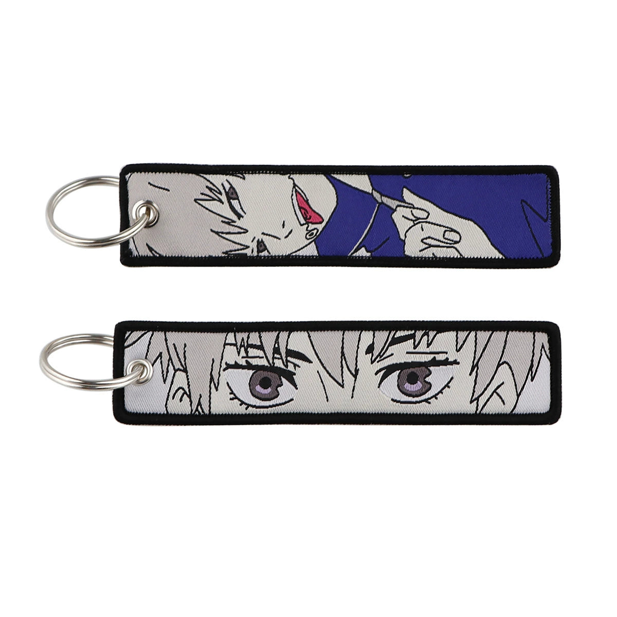 Jujutsu Kaisen Gojo Satoru Woven Lanyard Keychain – Anime Badge Holder & Fabric Strap,024