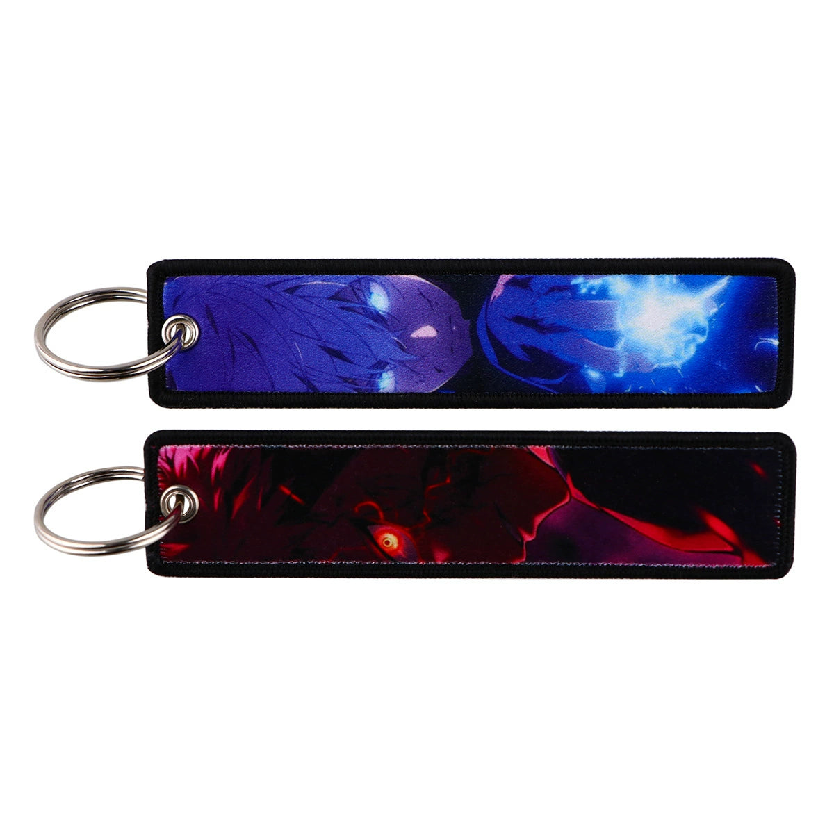 Jujutsu Kaisen Gojo Satoru Woven Lanyard Keychain – Anime Badge Holder & Fabric Strap,024