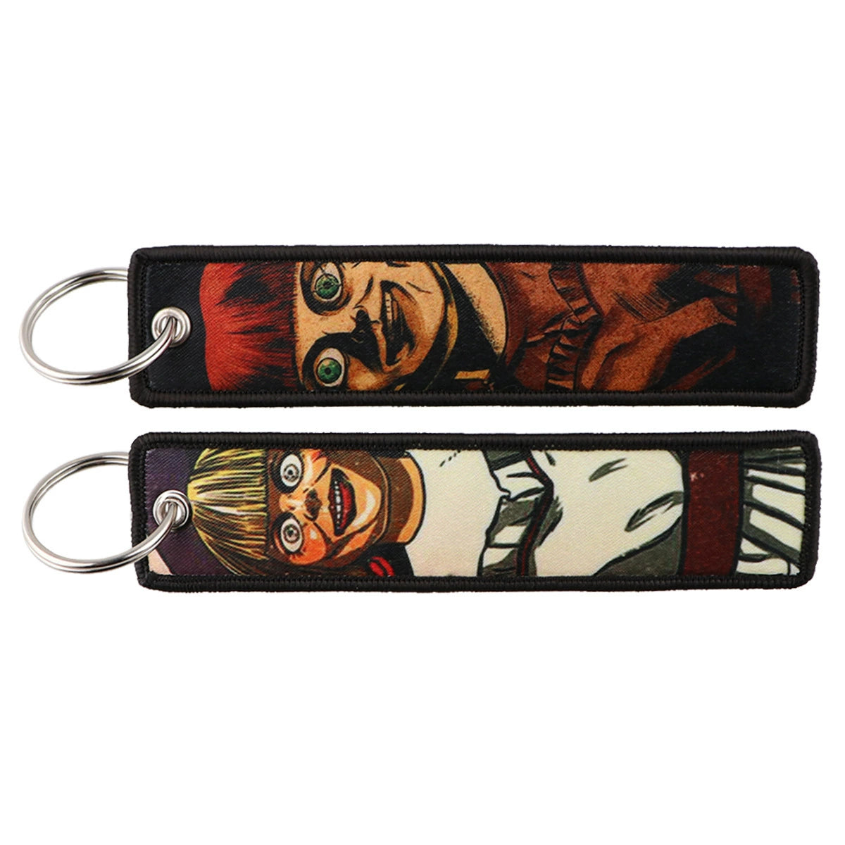 Halloween Cartoon Horror Woven Lanyard Keychain – Fabric Badge Holder for Students & Campus Use,029