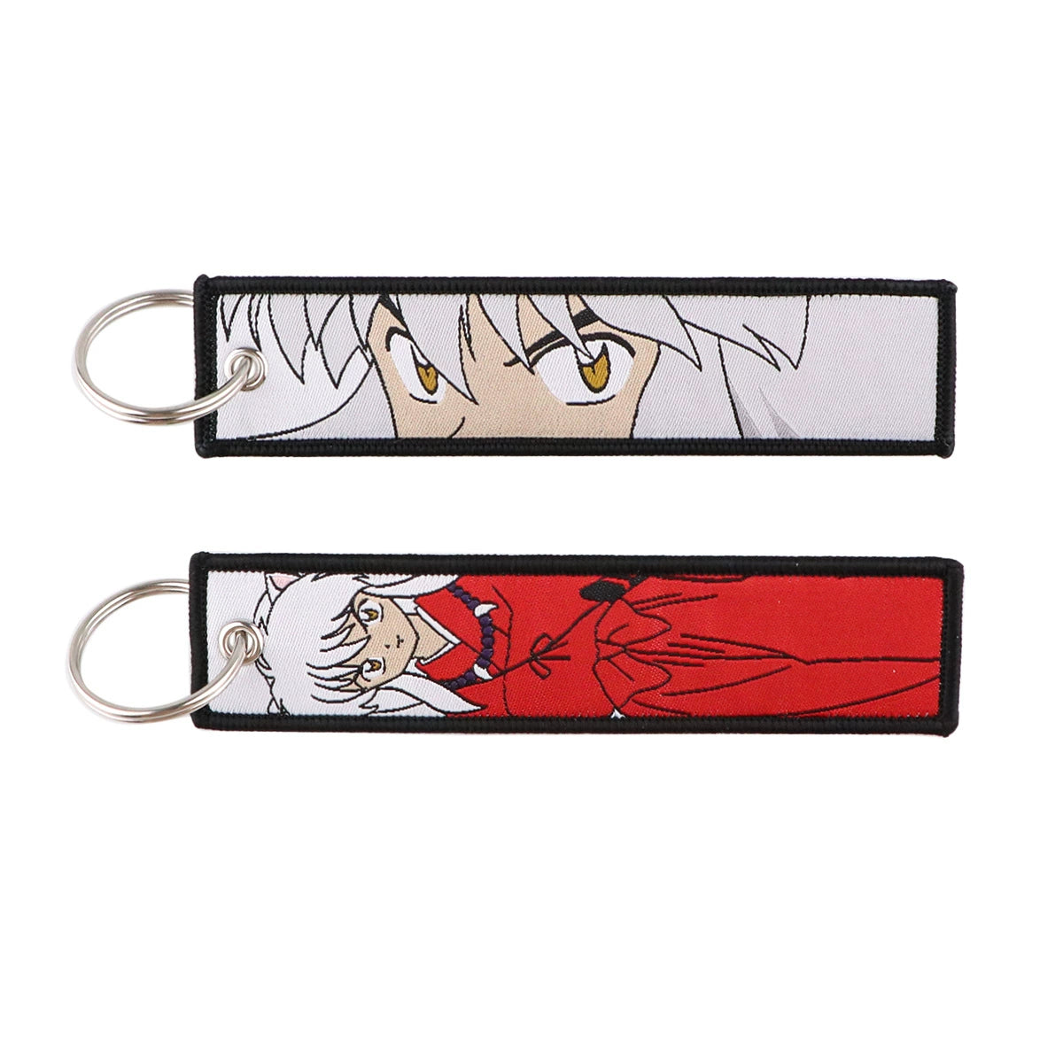 Cartoon Inuyasha Woven Keychain Strap, Ghost Gintama Pendant, Woven Fabric Key Accessories, Fullmetal Alchemist Keychain Charm,014