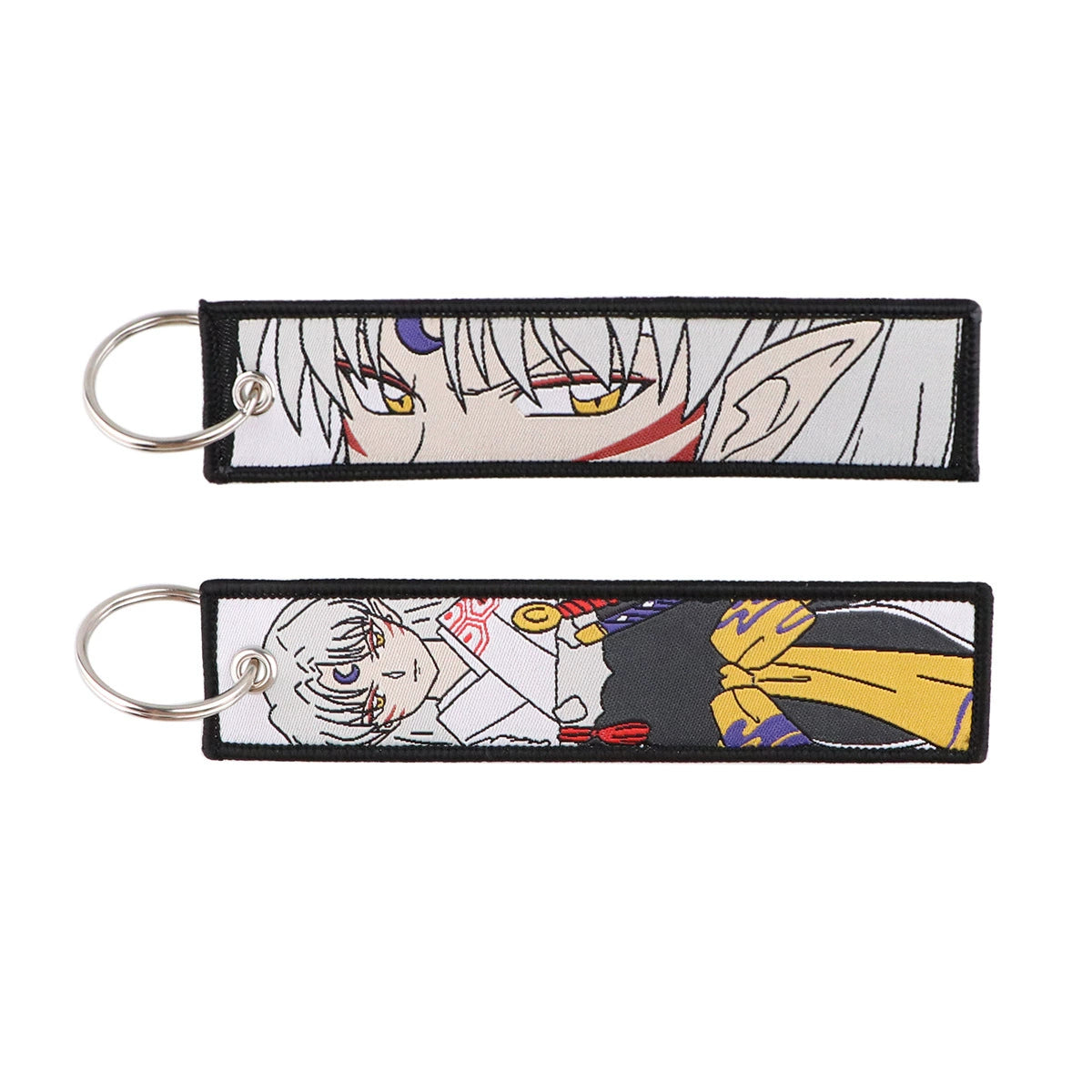Cartoon Inuyasha Woven Keychain Strap, Ghost Gintama Pendant, Woven Fabric Key Accessories, Fullmetal Alchemist Keychain Charm,014