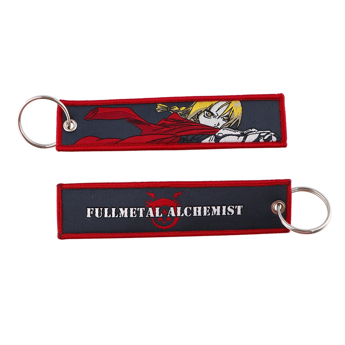 Cartoon Inuyasha Woven Keychain Strap, Ghost Gintama Pendant, Woven Fabric Key Accessories, Fullmetal Alchemist Keychain Charm,014