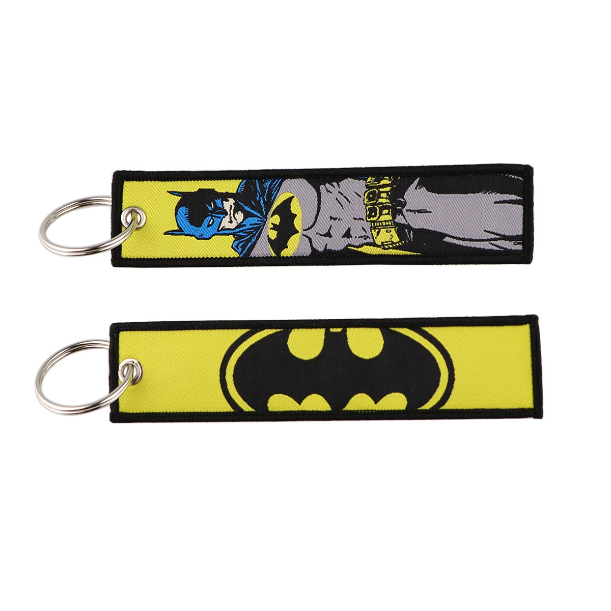 Cartoon Hero Lanyard Keychain – Woven Fabric ID Badge Holder for Students & Office Use,028