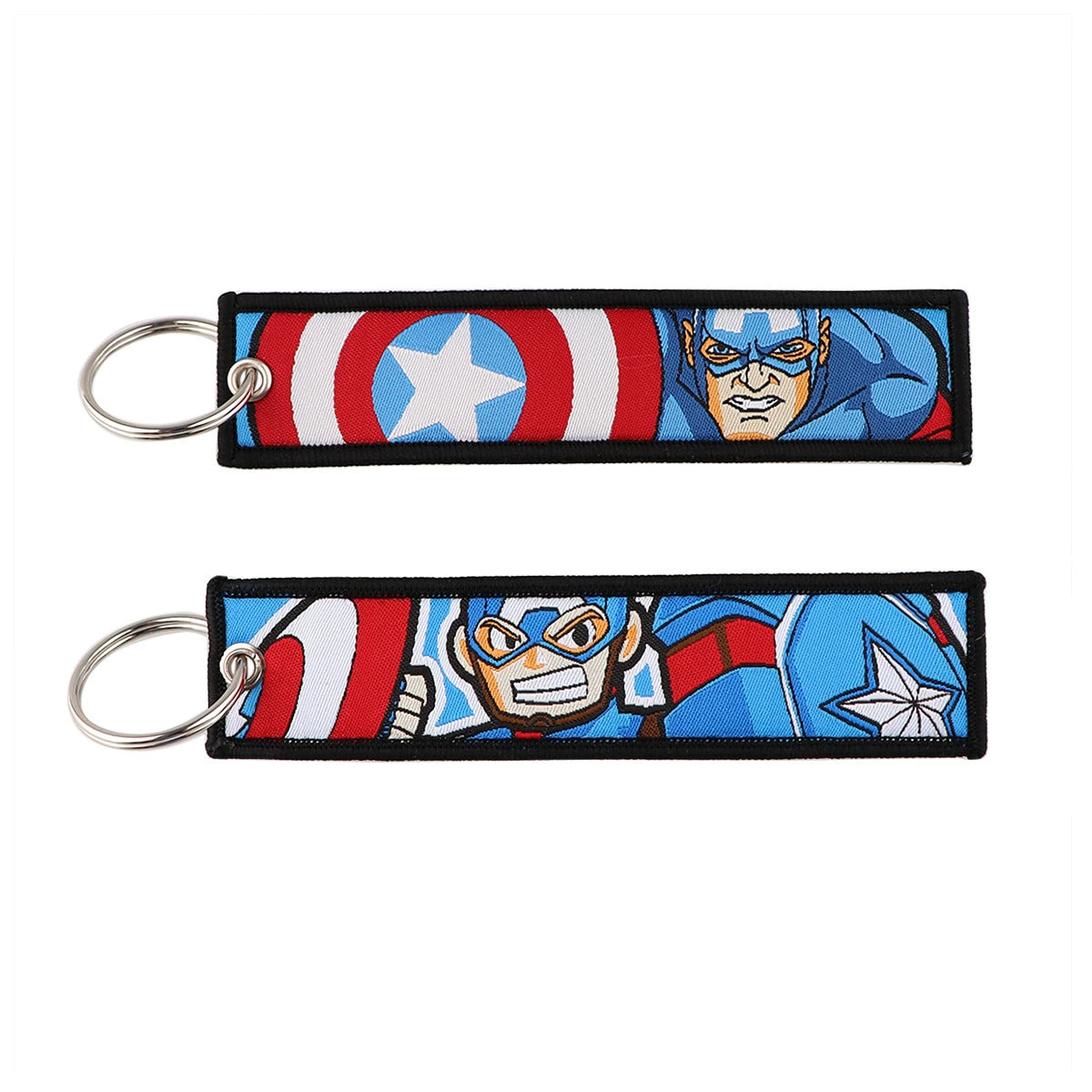 Cartoon Hero Lanyard Keychain – Woven Fabric ID Badge Holder for Students & Office Use,028