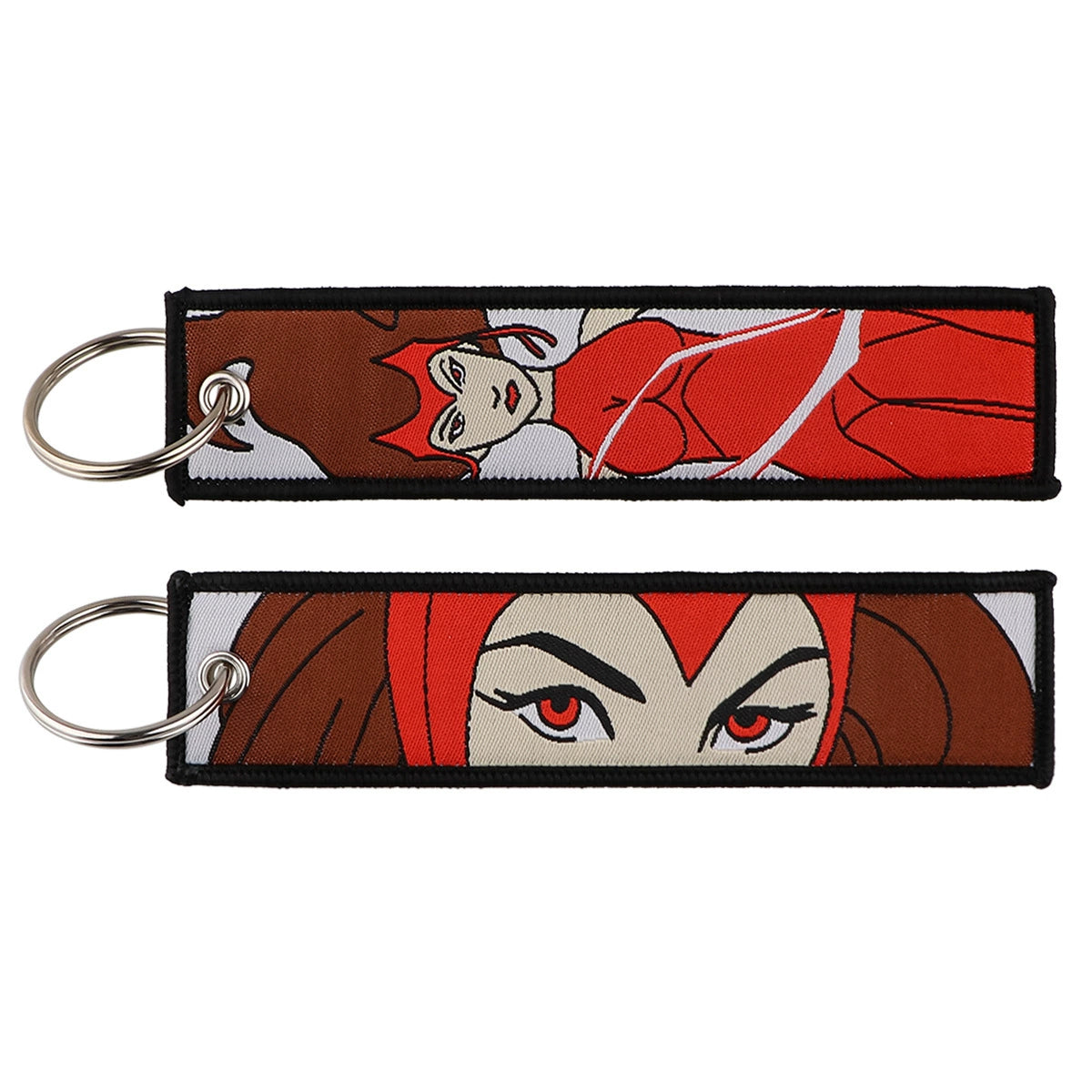 Cartoon Hero Lanyard Keychain – Woven Fabric ID Badge Holder for Students & Office Use,028